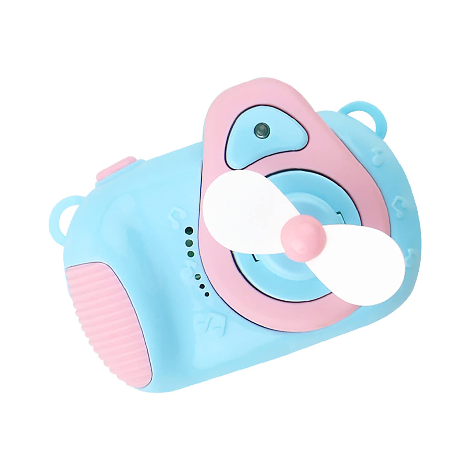 Kids Electric Bubble Blower with Cartoon Fan Design - 10ML Bubble Solution, Music & LED Lights | Fun Outdoor Play, Birthday Parties, Backyard Games & Summer Activities for Children