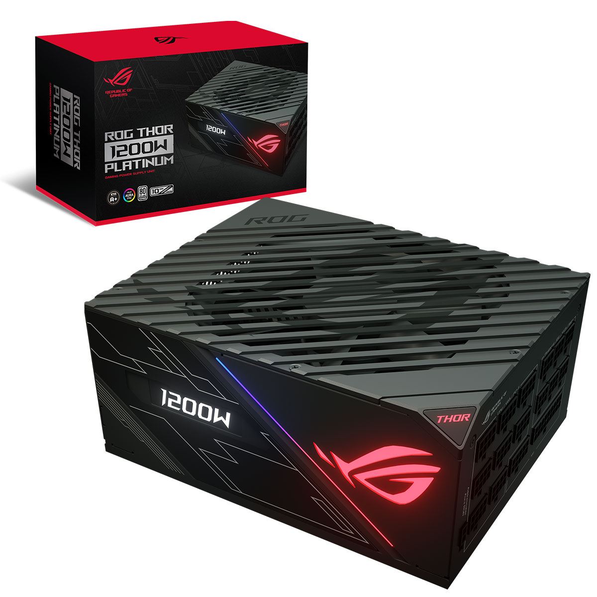 ASUS ROG THOR 1200W Platinum Certified Fully Modular Power Supply - High Performance PSU for Gaming PCs, Workstations & Crypto Mining Rigs