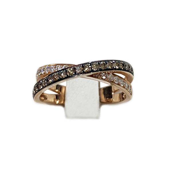 14K Rose Gold Brown Diamond Ring for Women - Elegant Vintage Style Engagement & Wedding Band - Perfect for Anniversaries, Proposals & Special Occasions