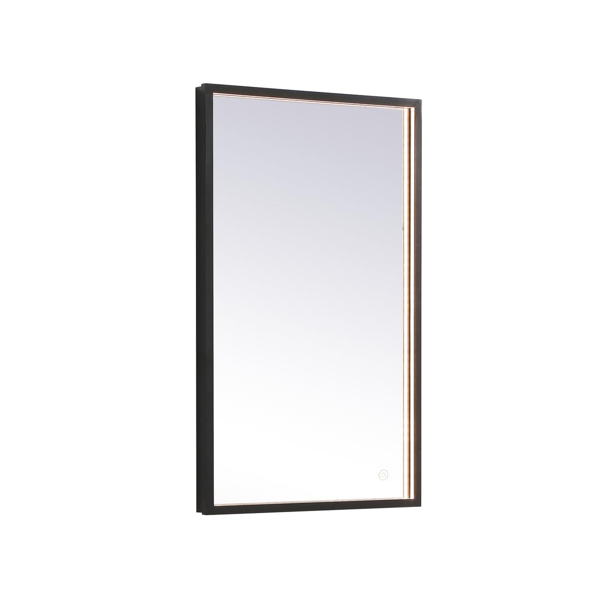Elegant Black LED Mirror 18X30 - Adjustable Color Temperature for Bathroom & Vanity