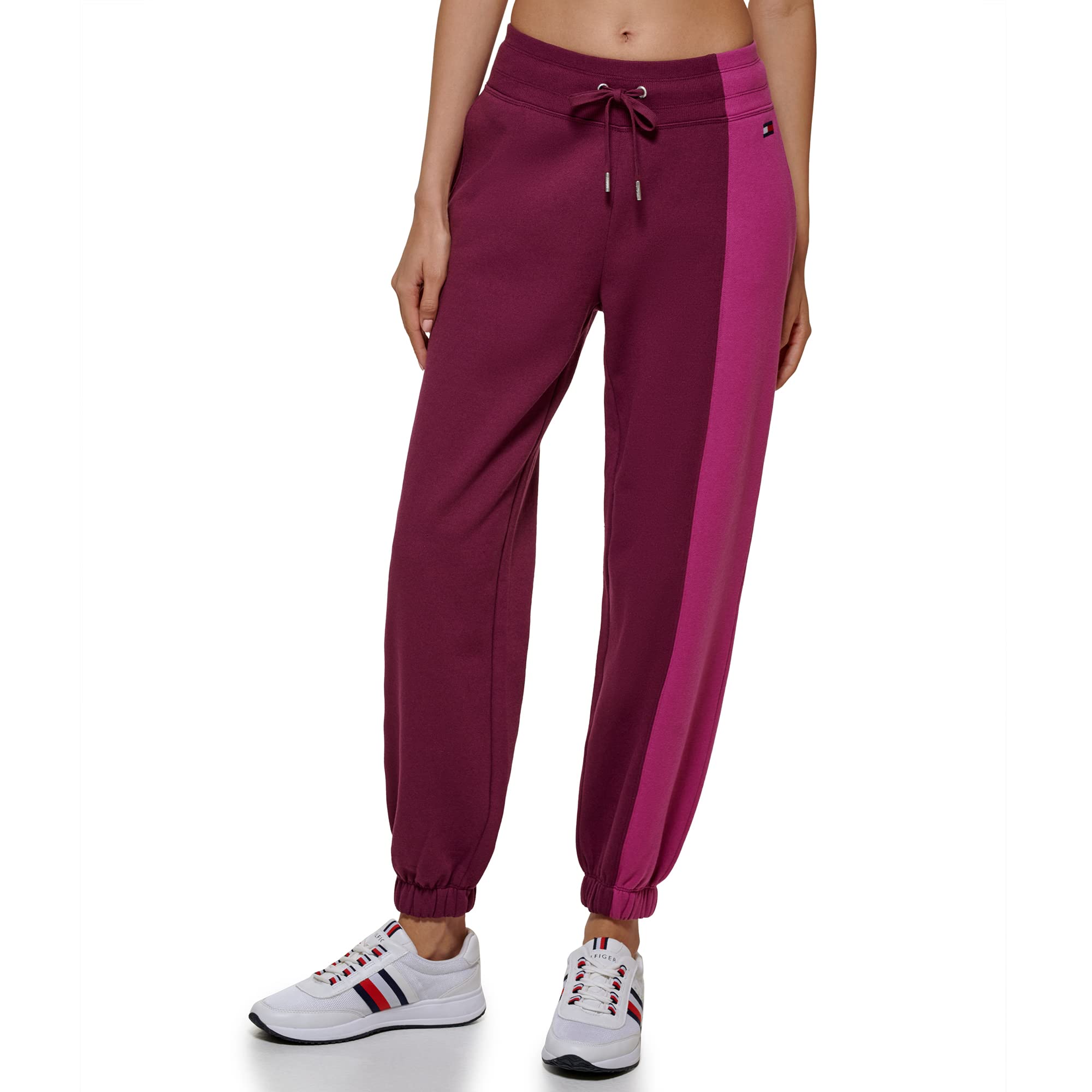Tommy Hilfiger Women's Performance Sweatpants - Adjustable Drawstring Joggers for Yoga, Running & Lounge Wear | Comfortable Athletic Pants for Workouts & Casual Style