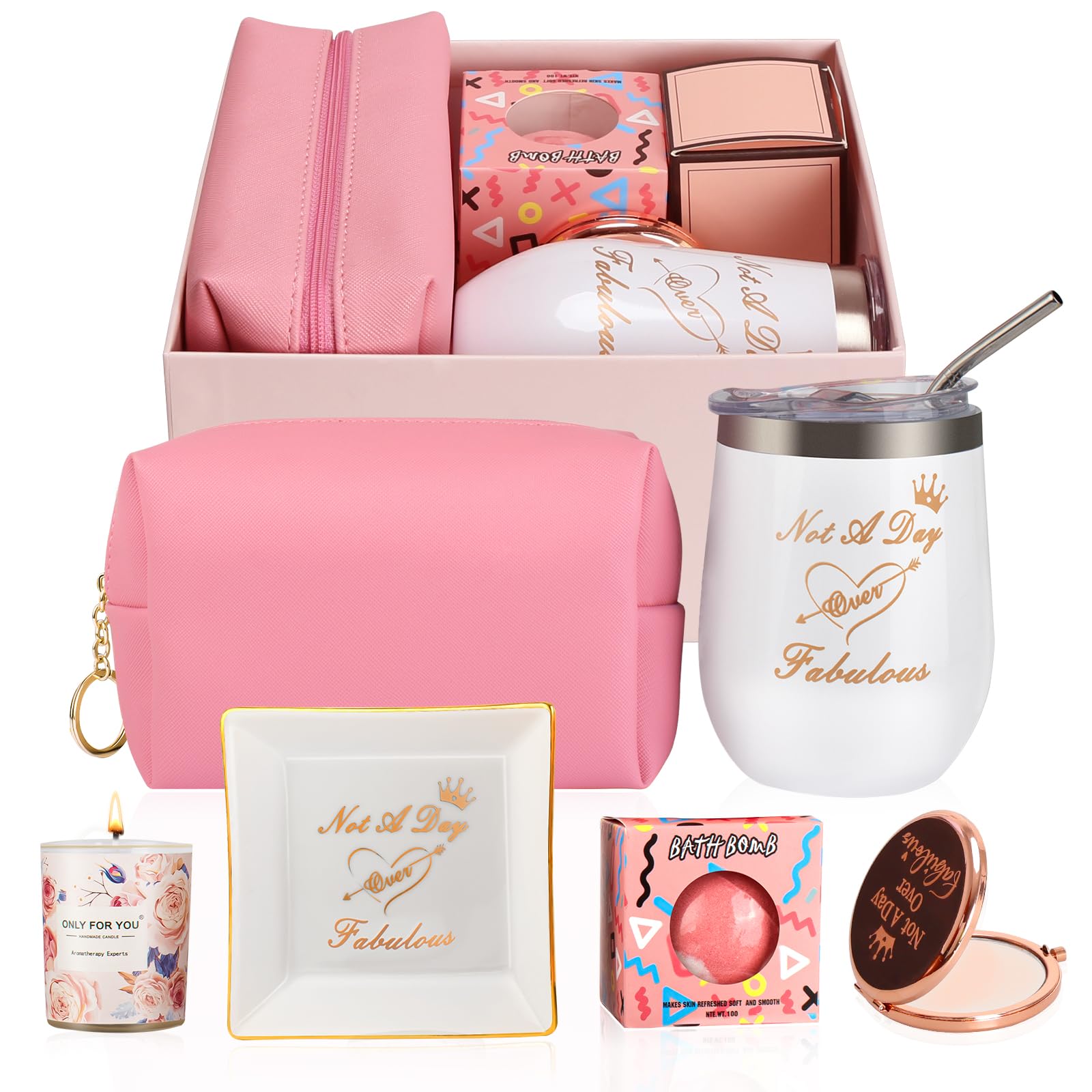Relaxing Spa Gift Box for Women - Birthday Gifts for Her, Mom, Sister & Best Friend | Unique Thank You Gift Basket with Bath Set | Perfect for Self-Care, Pampering & Special Occasions
