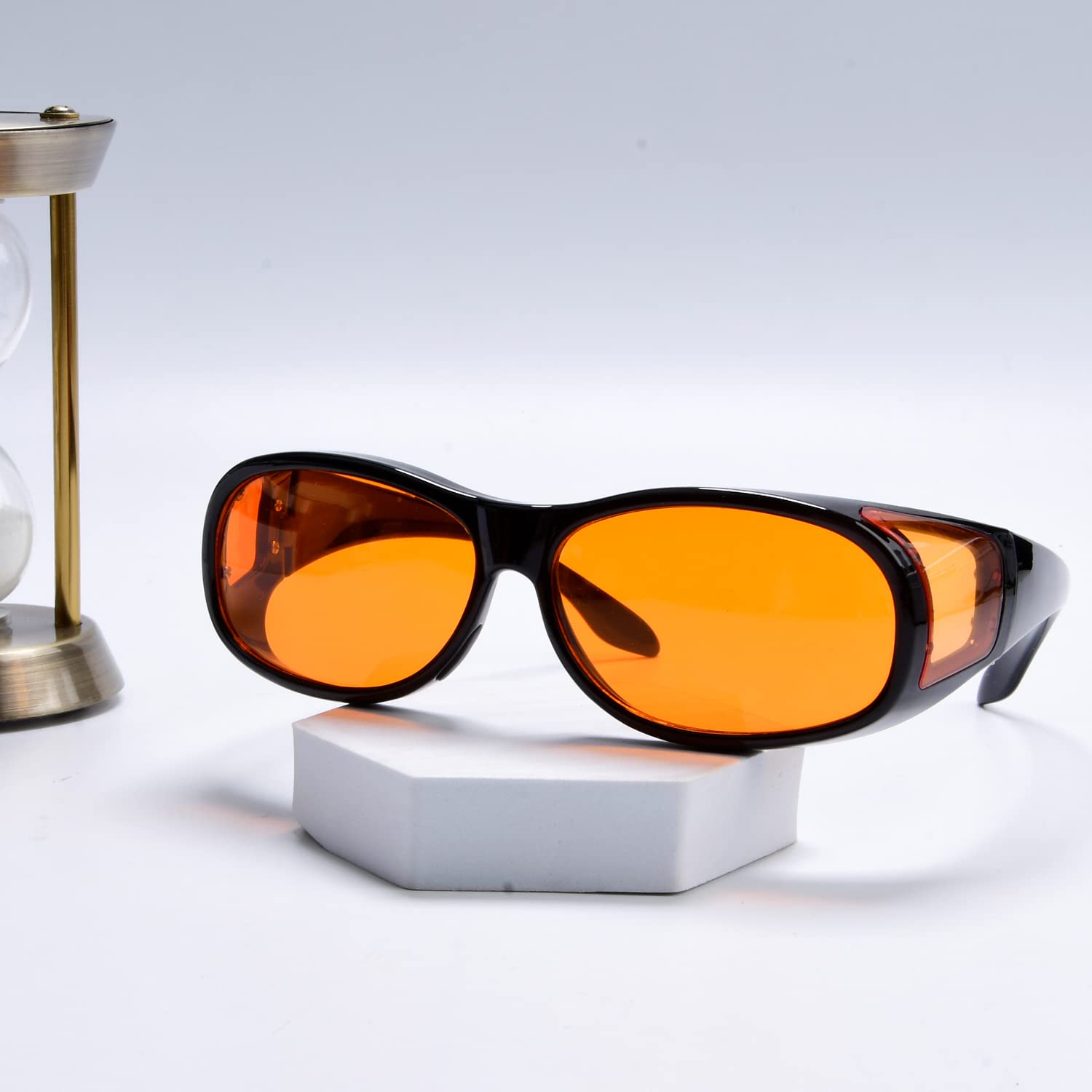 BLUELESS Blue Light Blocking Glasses for Computer & Sleep - Orange Tinted Anti Eyestrain Glasses for Men & Women - Perfect for Office Work, Gaming & Nighttime Use
