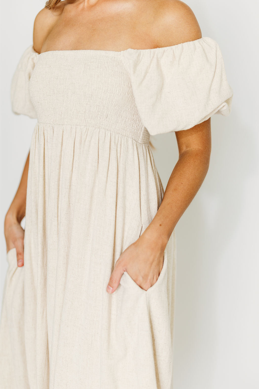 Rosalie Maxi Dress in Linen - Bump Friendly Maternity Dress for Women | Comfortable Summer Dress for Pregnancy, Beach, Vacation & Special Occasions