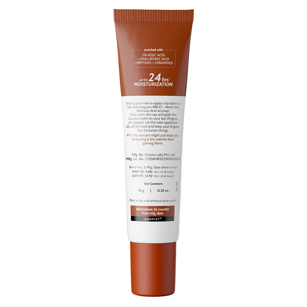Chemist At Play Chocolate Tinted Lip Balm SPF 50 PA+++ for Dark, Dry & Chapped Lips - 24H Moisture with Kojic Acid, Hyaluronic Acid, Ceramides & Peptides - 10g | Perfect for Daily Sun Protection & Lip Care Routine