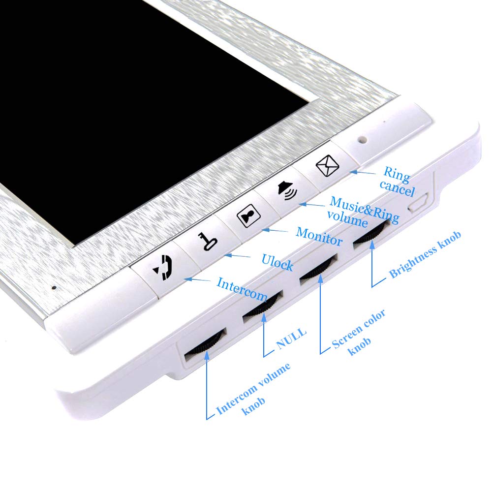 7-Inch Video Intercom System with Dual Cameras & 3 Monitors - Wired Door Phone with Unlock, Monitoring & 2-Way Audio - Ideal for Homes, Apartments & Office Security