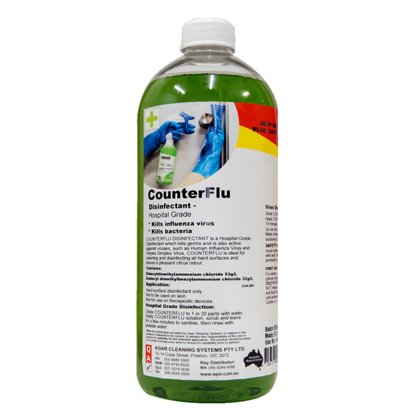 Agar CounterFlu Concentrated Hospital Grade Disinfectant | Citrus Scent | Kills 99.9% Germs | Ideal for Hospitals, Clinics & Home Use