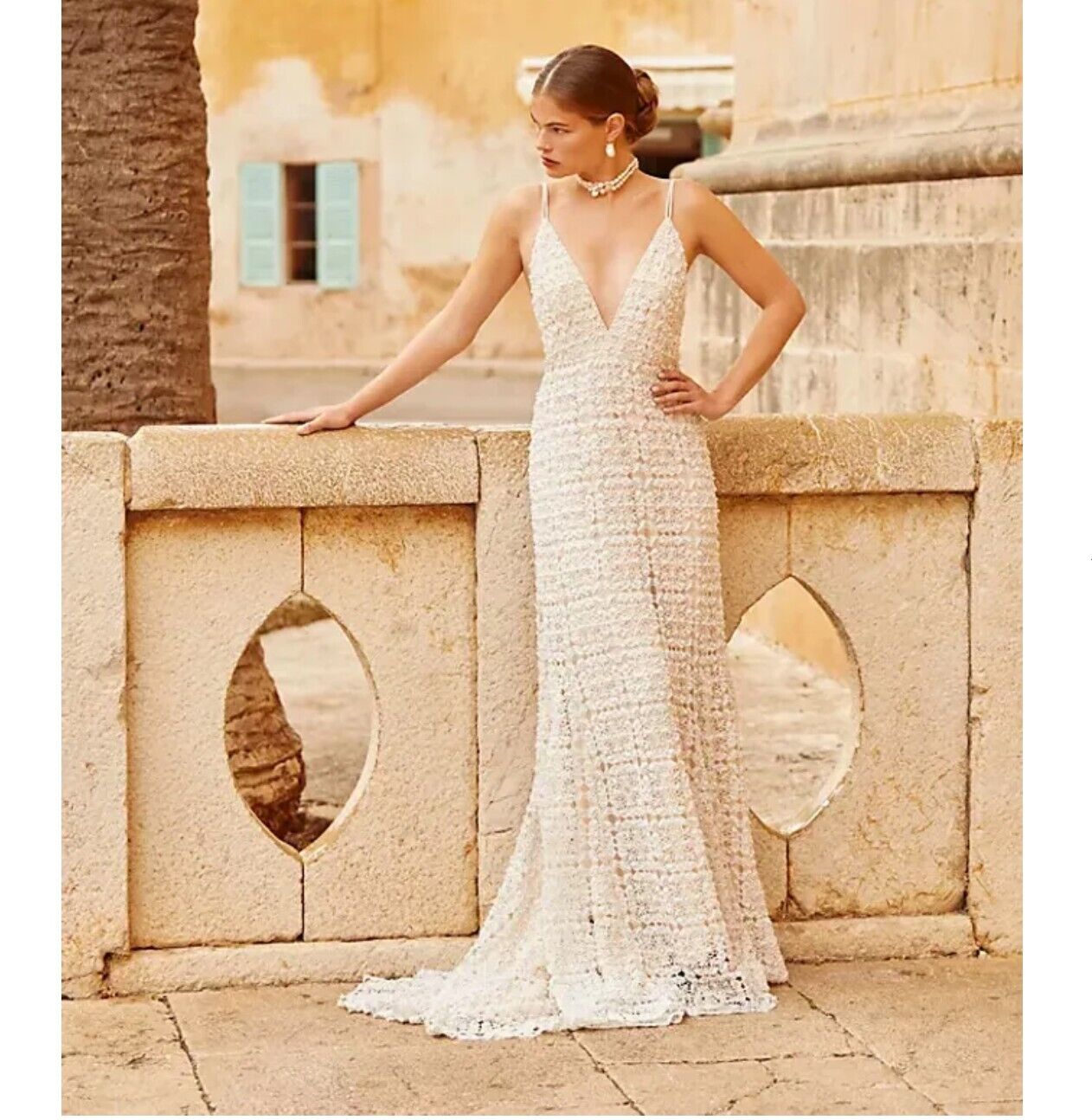 BHLDN Theodora Wedding Gown - Elegant Lace Bridal Dress for Bride, Perfect for Beach, Garden & Church Ceremonies