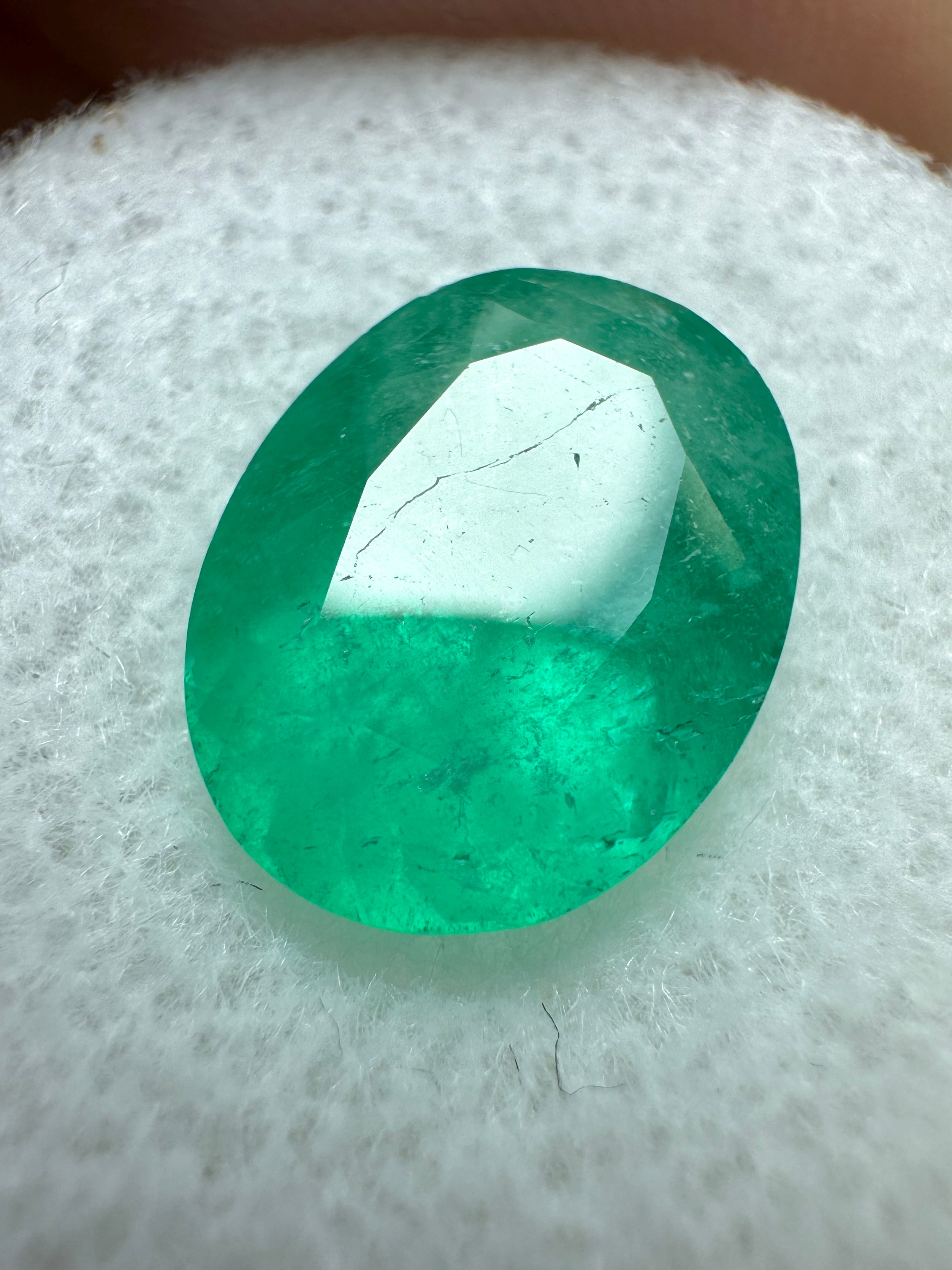 3.86 Carat Deep Emerald Green Natural Loose Colombian Emerald Oval Cut Gemstone for Jewelry Making, Engagement Rings & Luxury Gifts