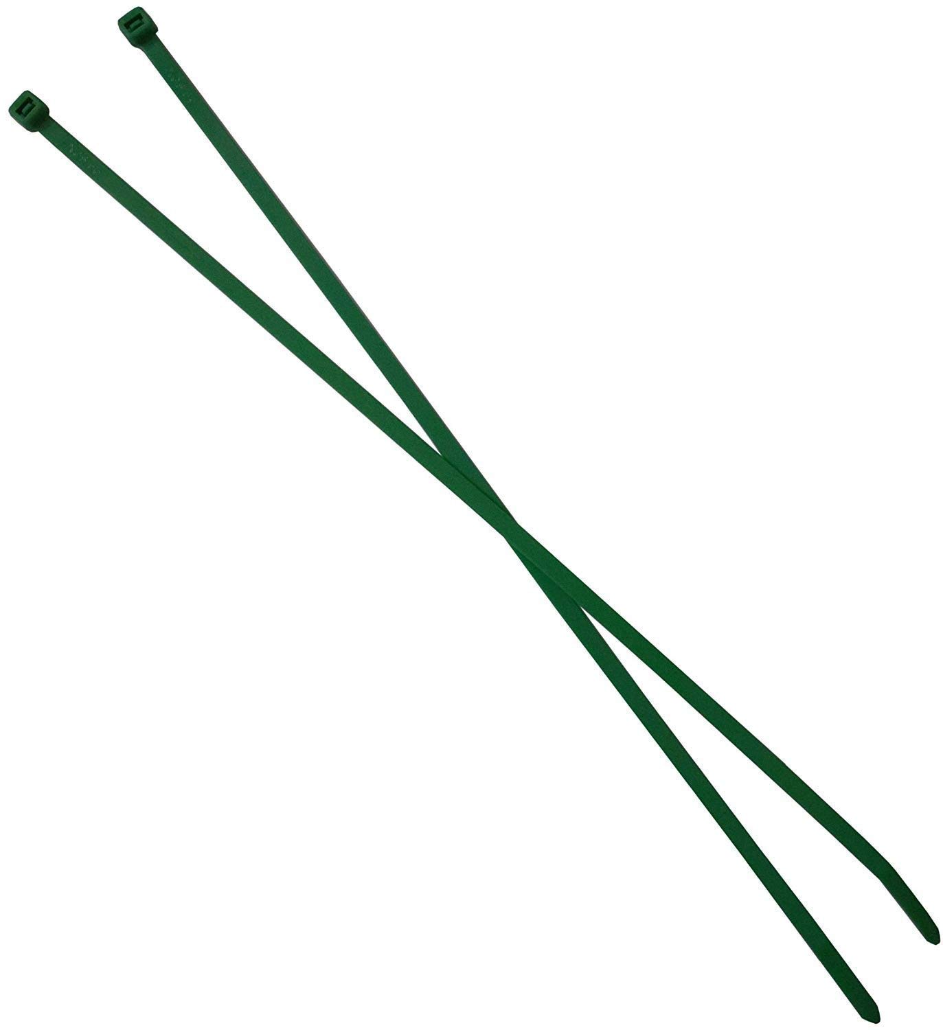 100 Pcs Heavy Duty Nylon Cable Zip Ties 16 Inch - 120 lbs Strength Self-Locking Wire Ties for Organizing Cables, Wires, Home, Office & Garden Use - Perfect for Electrical Work, DIY Projects & Outdoor Applications (Green)