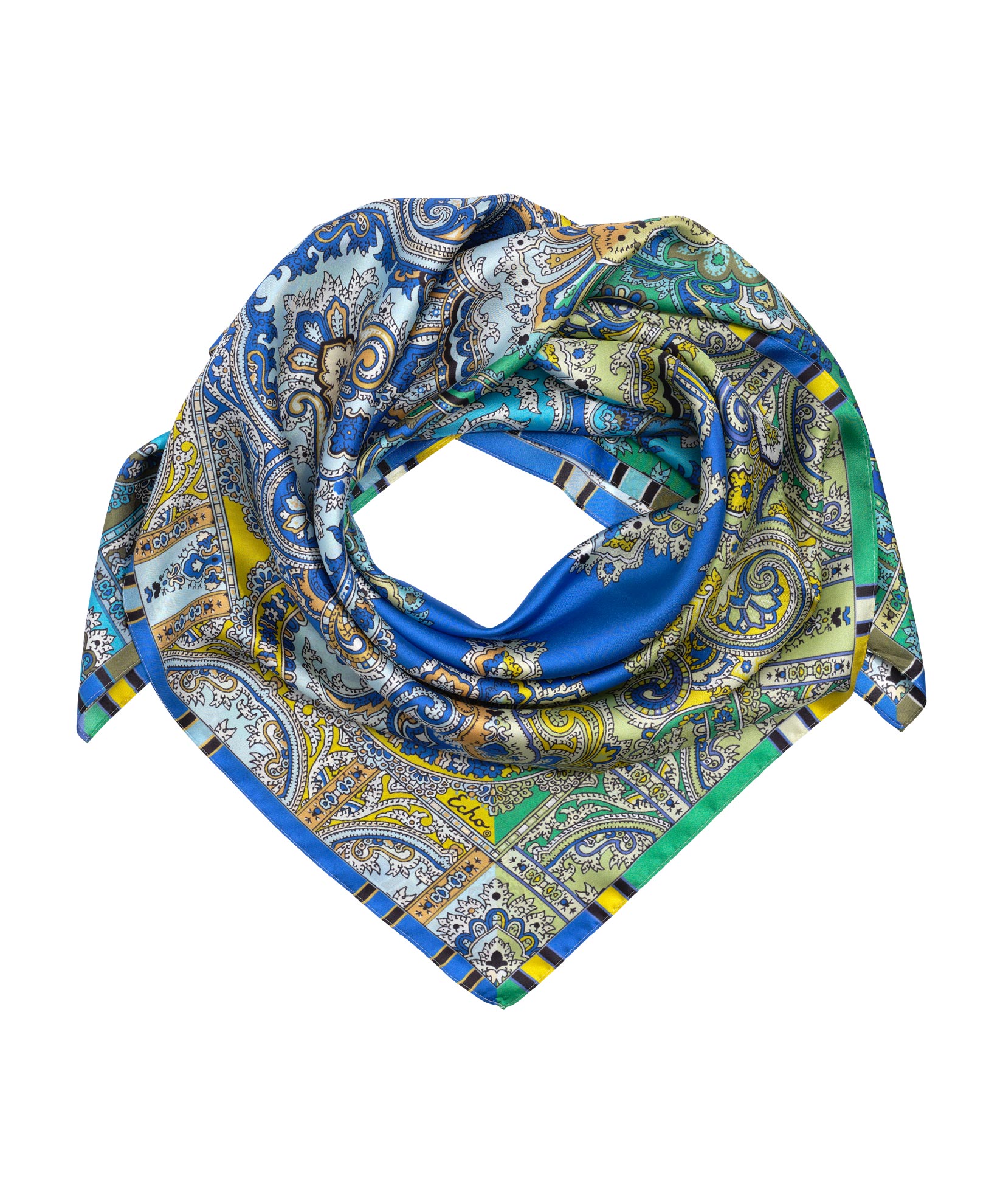 Stylish Colorblock Paisley Square Scarf - Fashionable Lightweight Womens Accessory for Fall, Winter & Spring Outfits - Perfect for Office, Travel and Casual Wear