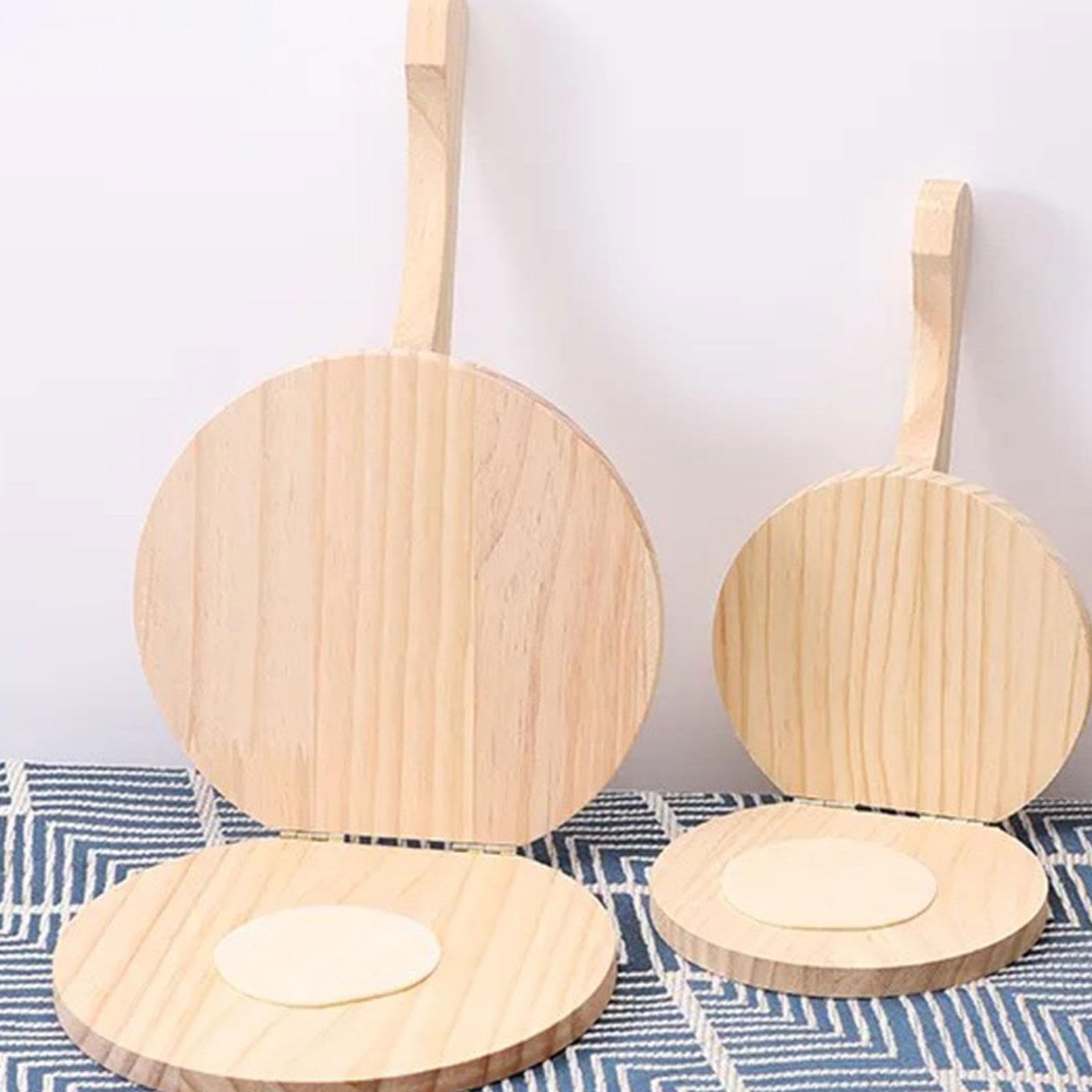 CALANDIS® Wooden Tortilla Press - Handheld Manual Dough Press for Homemade Tortillas, Flatbreads, Pizza & Popiah | Perfect for Mexican, Italian & Asian Cuisine | Natural Wood Tortilla Maker for Authentic Cooking Experience
