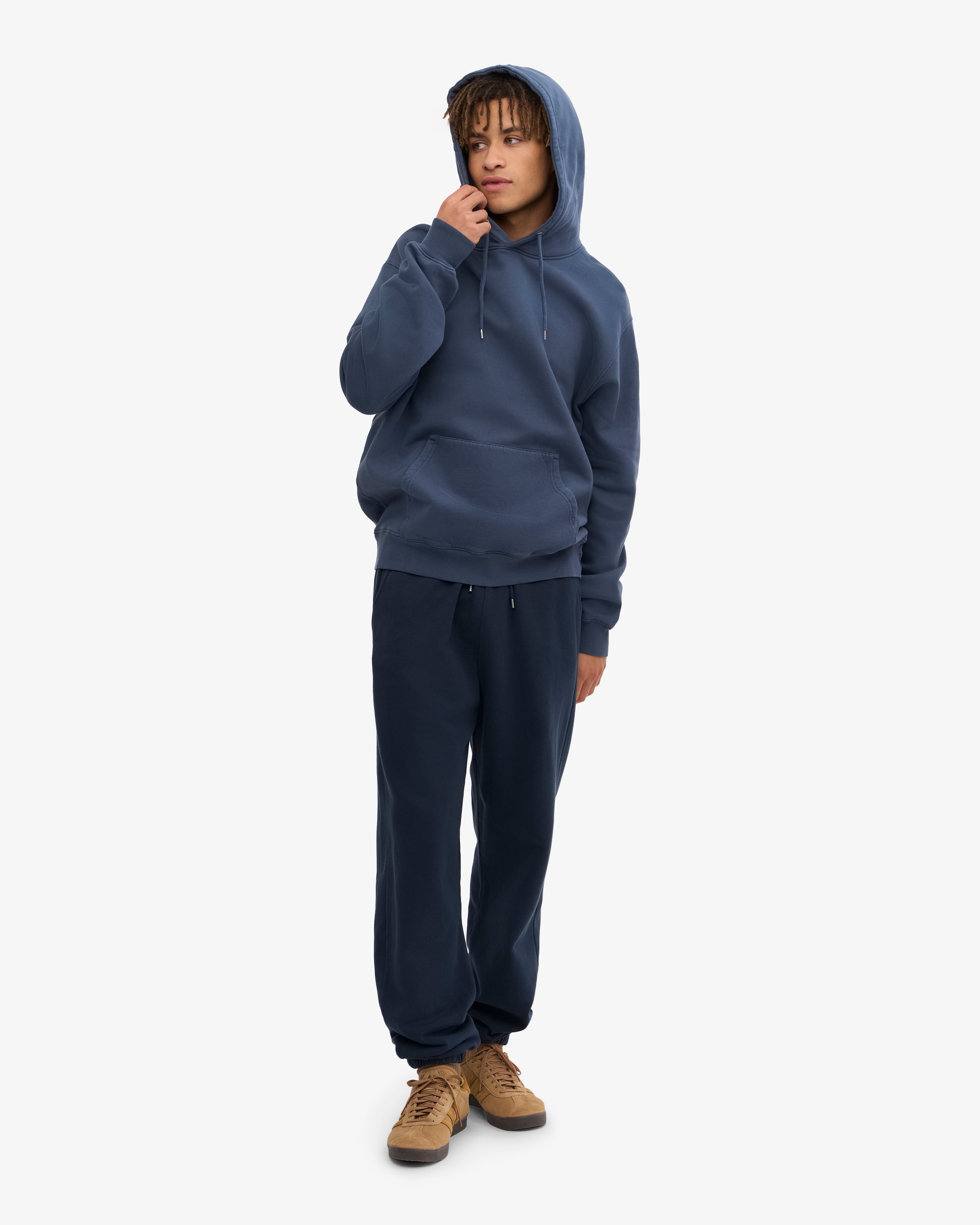 Premium Organic Cotton Sweatpants for Women & Men - Soft & Comfortable Navy Blue Joggers - Perfect for Yoga, Gym, Lounge & Casual Wear