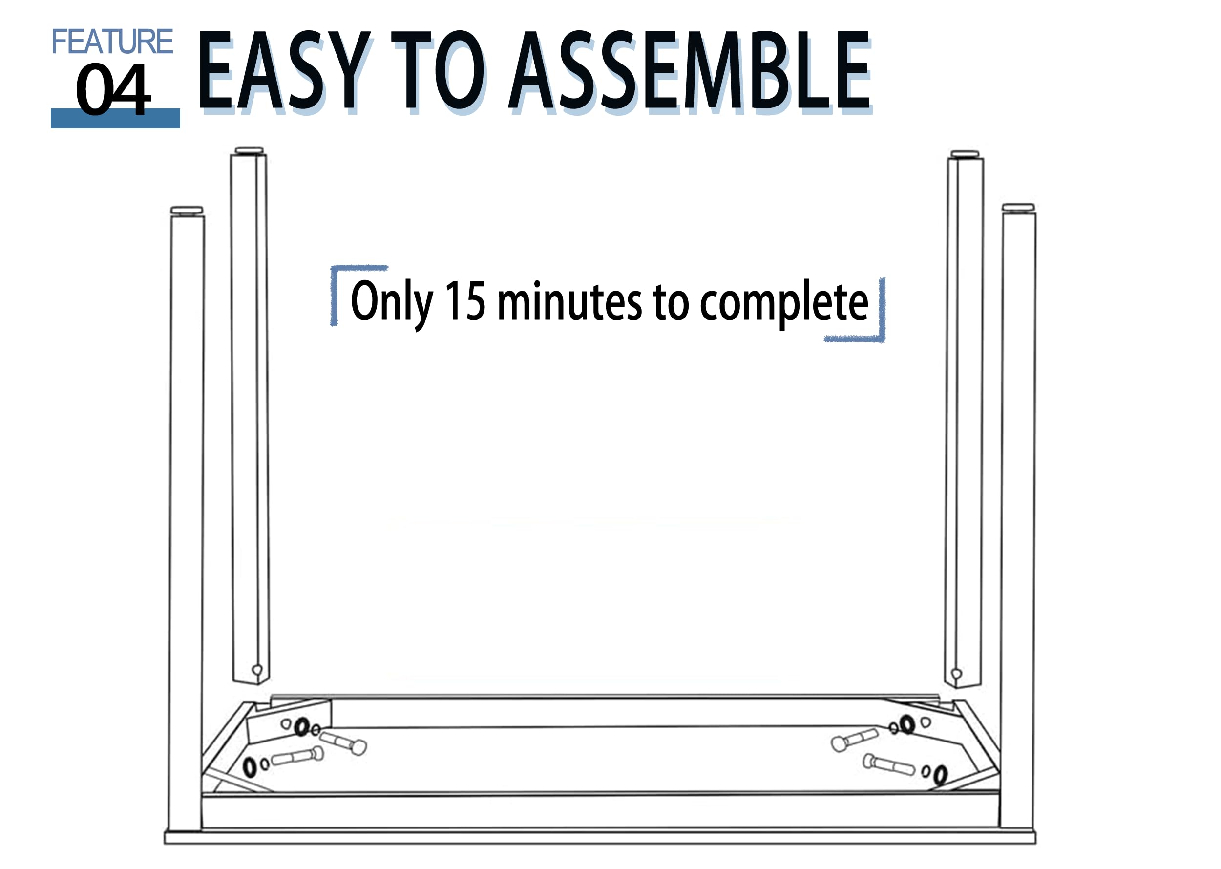 24x48 Inches Large Modern Industrial Writing Computer Desk - Simple Study & Laptop Table for Home Office (Brown) | Perfect for Small Spaces, Remote Work & Notebook Use