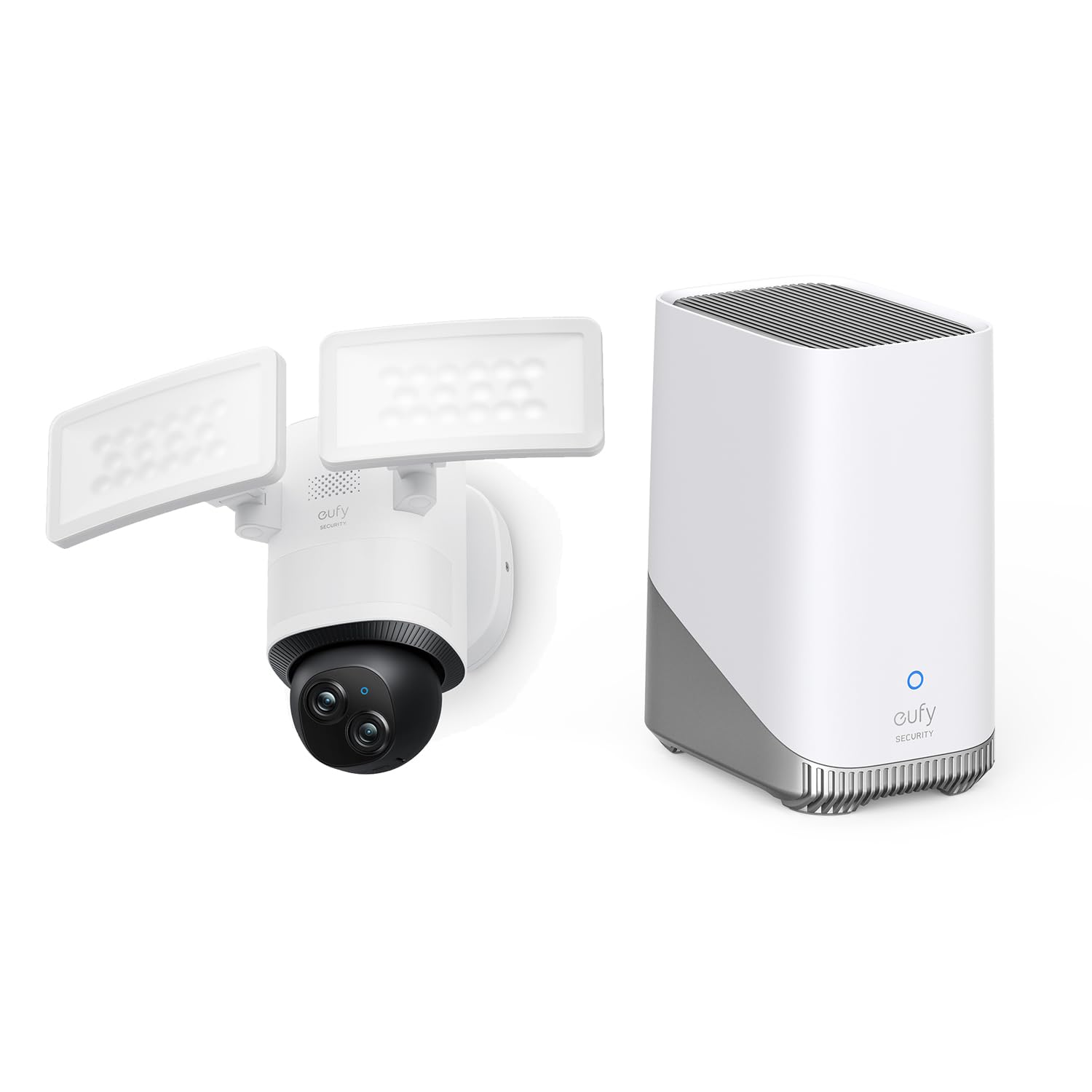 eufy Security Floodlight Camera E340 with Wired HomeBase S380 (HomeBase 3) - Outdoor Security Camera with Motion Detection & Night Vision for Home Protection