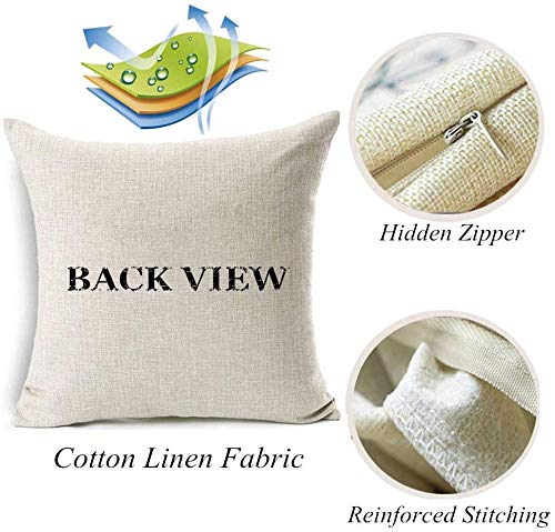 Fukeen 20x20 Inch Blue Pumpkin & Maple Leaves Fall Decorative Pillow Covers - Autumn Harvest Farmhouse Throw Pillow Cases for Couch, Sofa, Porch & Thanksgiving Home Decor