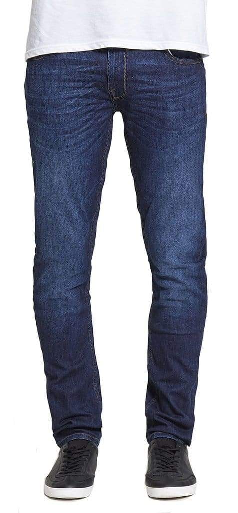 DML ACE Slim Stretch Jeans for Men - Dark Wash Denim Pants | Comfortable & Stylish for Casual Wear, Office & Night Out