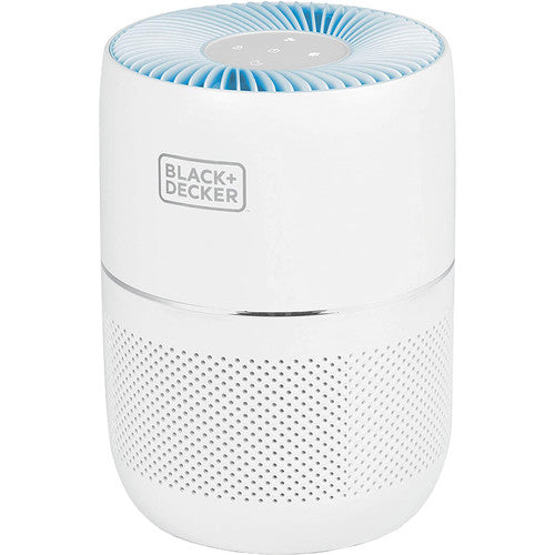 BLACK+DECKER White Table Top Air Purifier with HEPA Filter - Compact Air Cleaner for Home, Office, Bedroom & Small Spaces