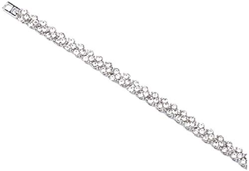 VARWANEO 3-Piece Women's Crystal Diamond Bangle Set - Elegant Rhinestone Charm Bracelets, Roman Style Fashion Jewelry for Women, Perfect Gift for Birthday, Anniversary & Special Occasions | Great for Parties, Weddings & Date Nights