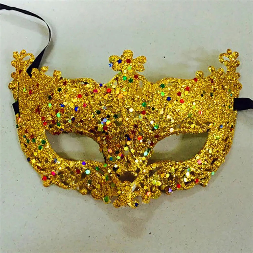 Sparkling Anime Cosplay Mask - Glitter Masquerade Face Cover for Halloween, Cosplay, and Themed Parties - Perfect for Costumes and Festive Events
