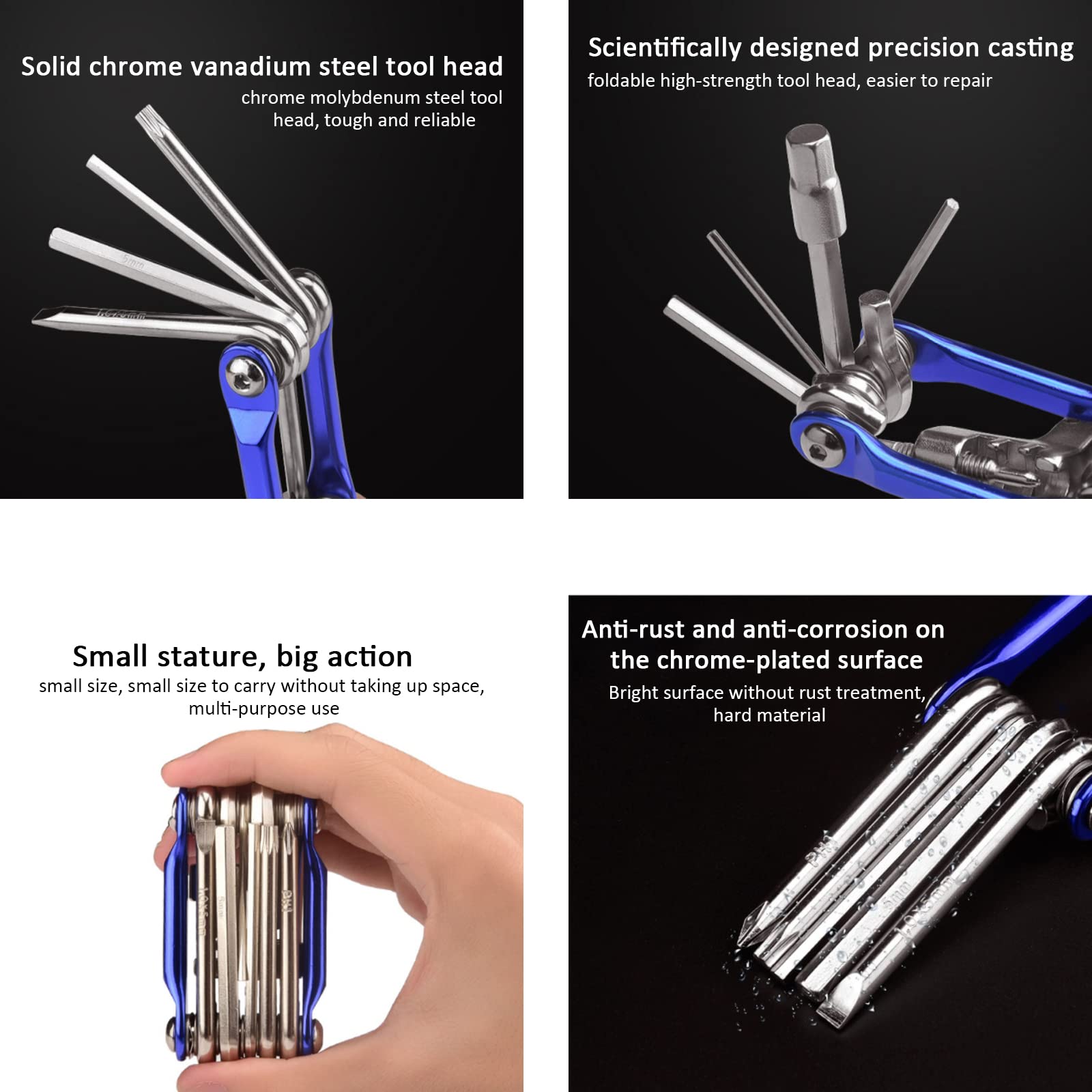 OUKENS 11-in-1 Bicycle Repair Tool Kit - Professional Mountain Bike Maintenance Tools for Cycling Enthusiasts | Perfect for Road Trips, Trail Repairs & Home Bike Maintenance
