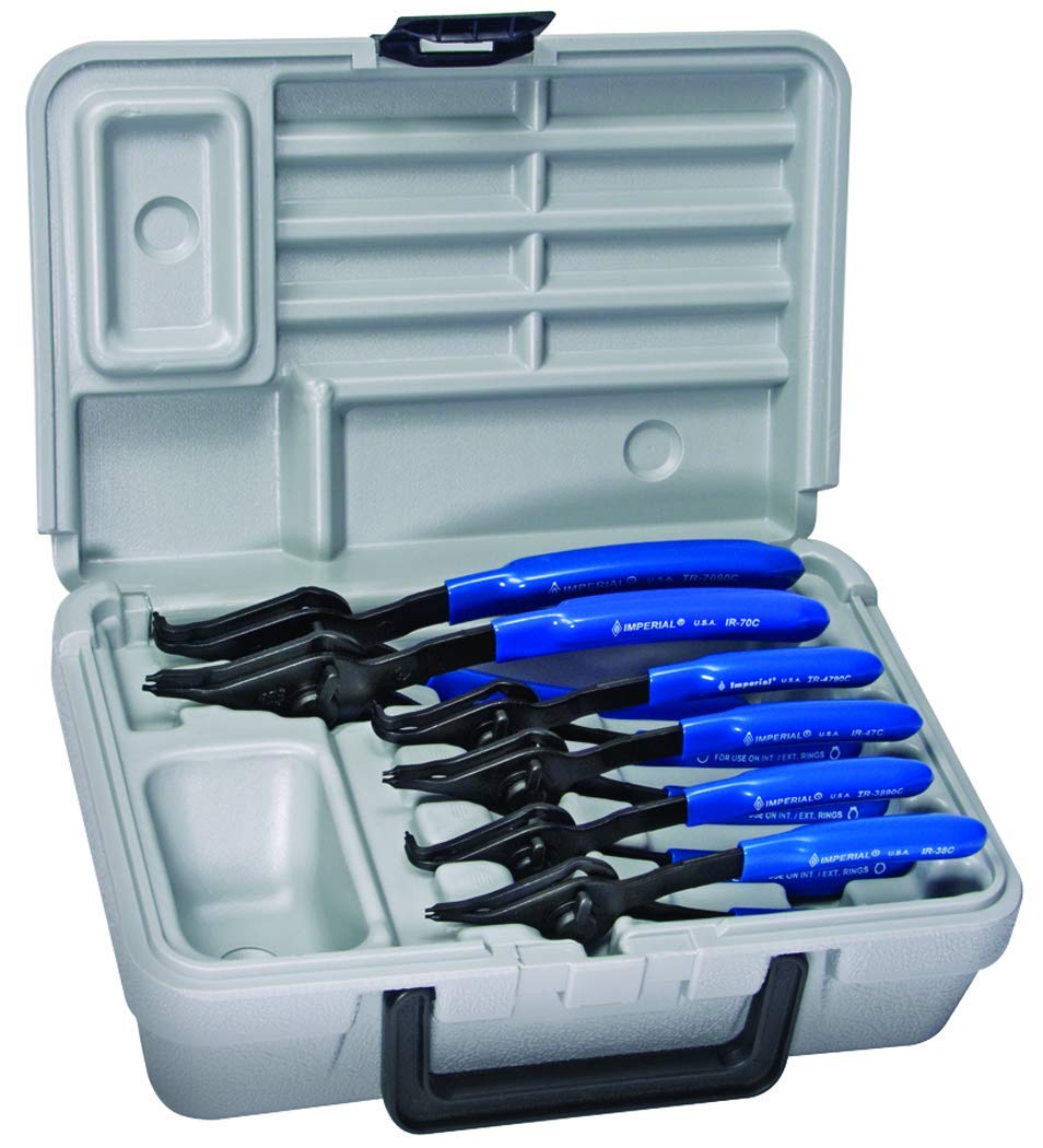 Imperial Tool IR6QK 6-Piece Professional Quarter-Turn Convertible Retaining Ring Pliers Set for 1/4