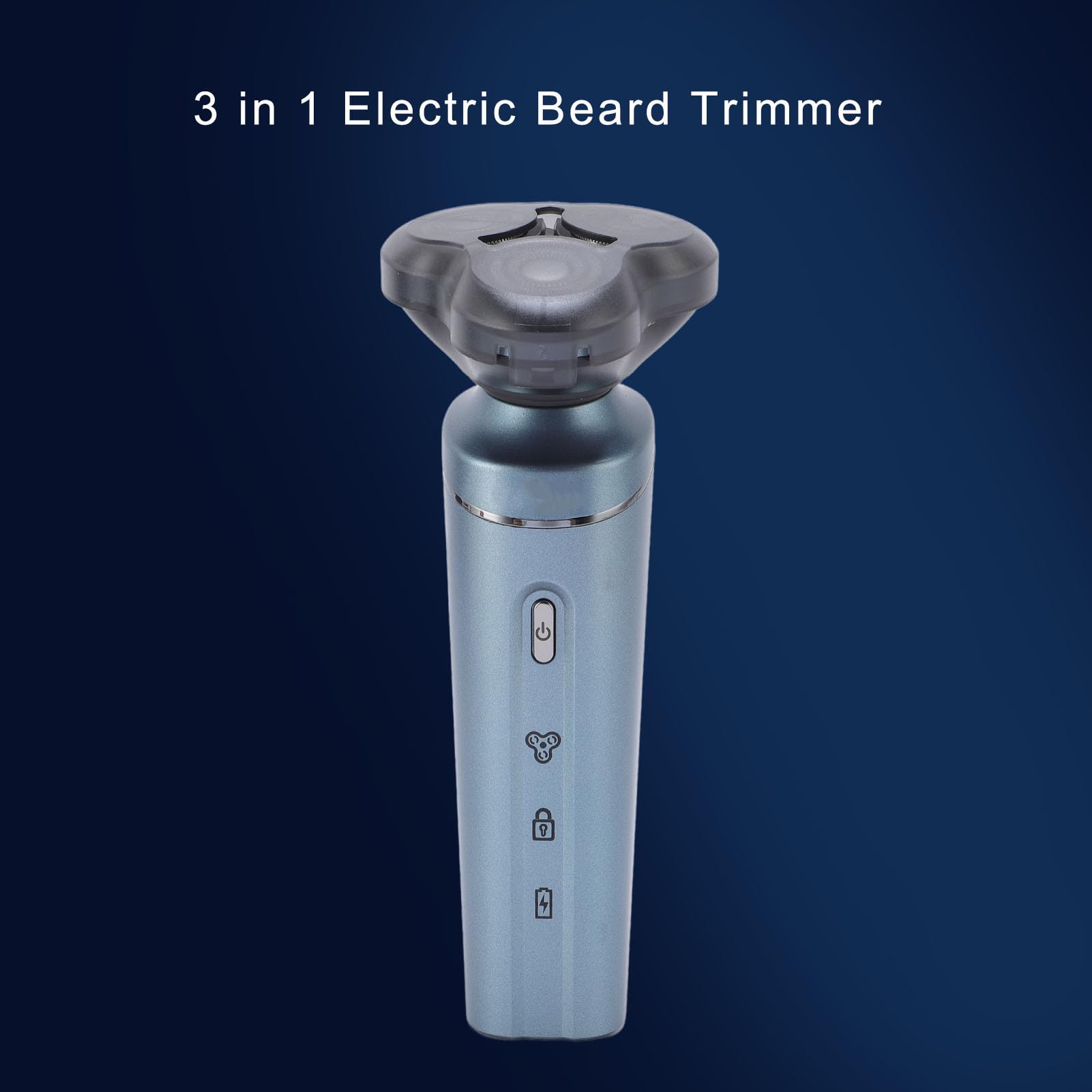 Premium 3-in-1 Electric Shaver for Men - Rechargeable Wet/Dry Bald Head Shaver with Nose & Sideburn Trimmer - Perfect for Travel, Office & Business Trips - Grooming Kit for Home, Gym & On-The-Go Use