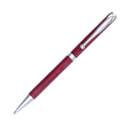 Lanier Slimline Twist Pen - Brushed Satin Purpleheart Wood - Elegant Writing Instrument for Office, Gifts & Special Occasions