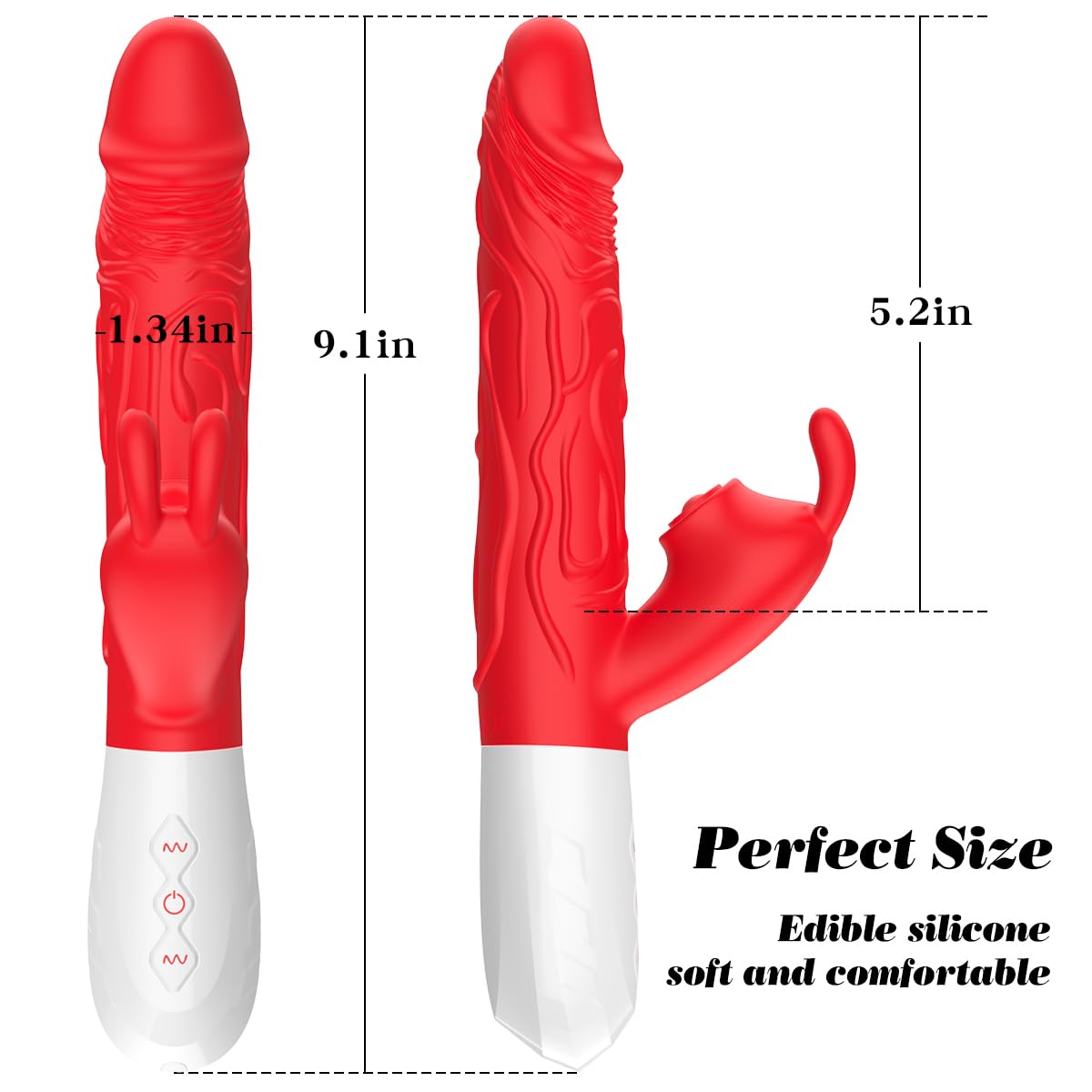 **10-Speed Thrusting Rabbit Vibrator for Women - G-Spot & Clitoral Stimulator with Flapping Vibration, 7 Thrusting Modes - Adult Sex Toy for Solo Play & Couples Pleasure**