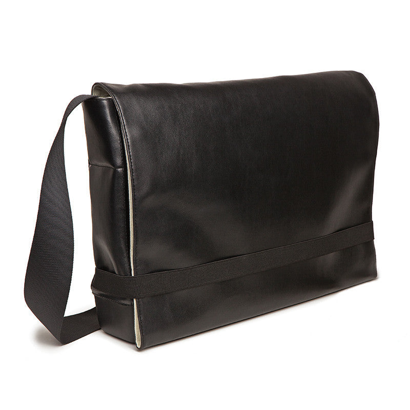 Premium Moleskine Messenger Bag for Men & Women - Durable Black Laptop Bag with Adjustable Strap - Perfect for Work, School & Travel