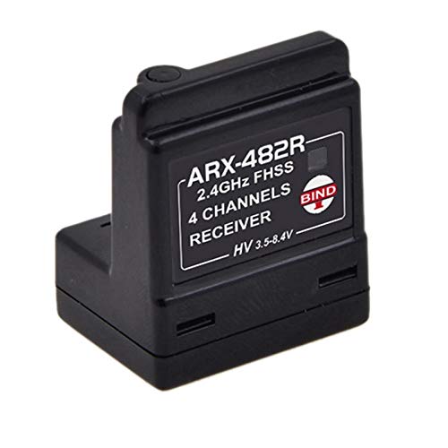 ARX-482R 4 Channel Surface Receiver Compatible with Sanwa FH3/FH4T - High Performance RC Car & Boat Parts (Black) | Perfect for Racing, Drifting & Water Sports Accessories