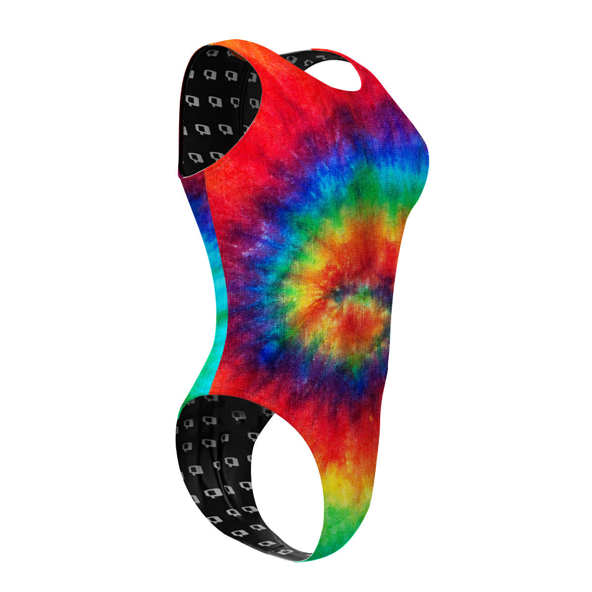 Tie Dye Women's Water Polo Swimsuit - Cheeky Cut High Performance Athletic Swimwear for Beach Volleyball, Pool Training & Summer Water Sports