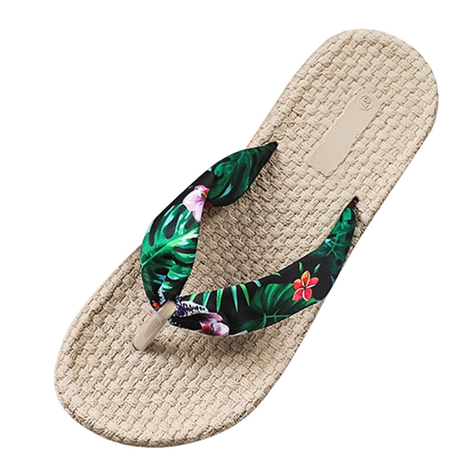 Bohemian Summer Women's Flip Flops – Comfortable Cloth & Rubber Slippers for Casual Wear, Beach, and Spring Outfits