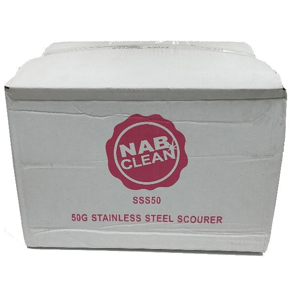 Premium NAB Stainless Steel Scourer 50g - Heavy Duty Kitchen Scrubber for Pots, Pans & Stubborn Stains - Rustproof & Durable Cleaning Pad for Home & Restaurant Use