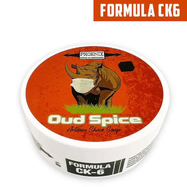 Phoenix Artisan Oud Spice Shaving Soap for Men - Premium Handmade Shaving Cream with Natural Ingredients - Perfect for Wet Shaving & Beard Care Routine