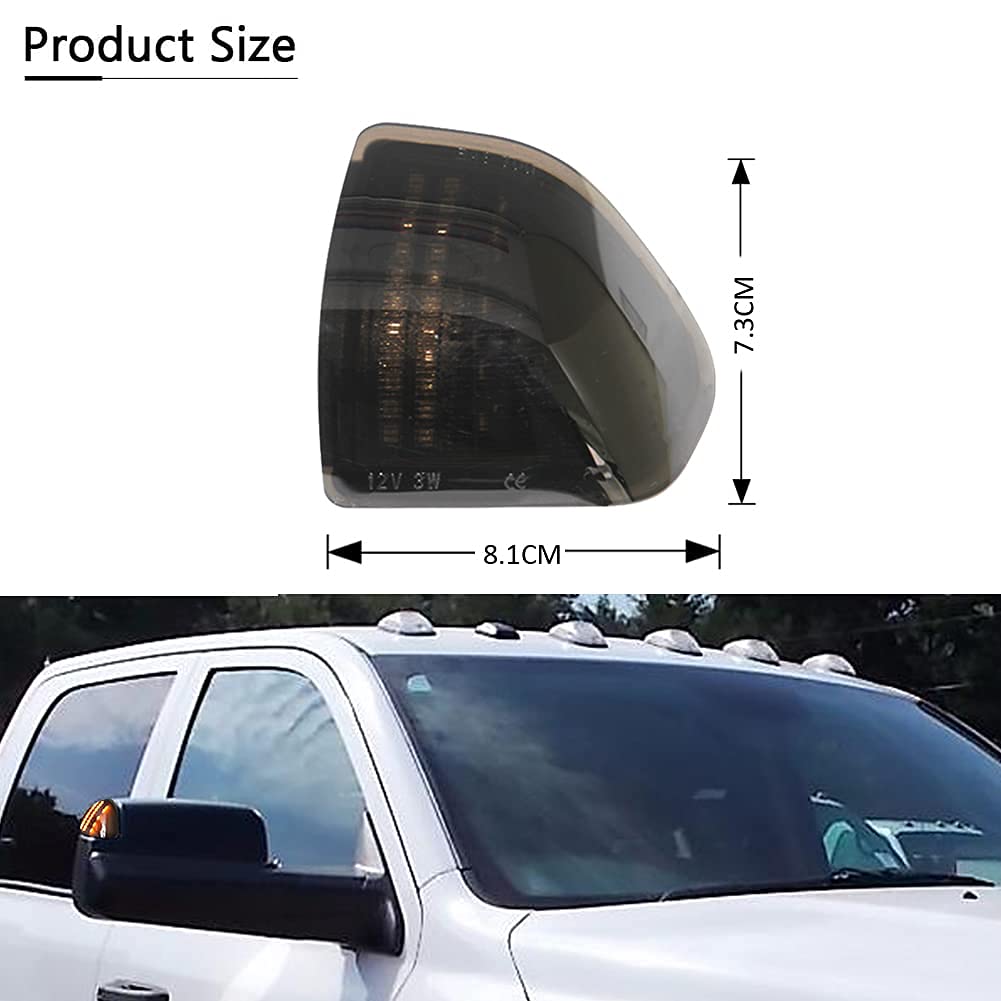 D-Lumina LED Side Mirror Turn Signal Light - Smoked Cover Lens for 2010-2018 Dodge Ram 1500/2500/3500/4500/5500 - Replacement for 68302828AA & 68302829AA - Pack of 2 - Enhances Safety & Style for Night Driving & Off-Road Adventures
