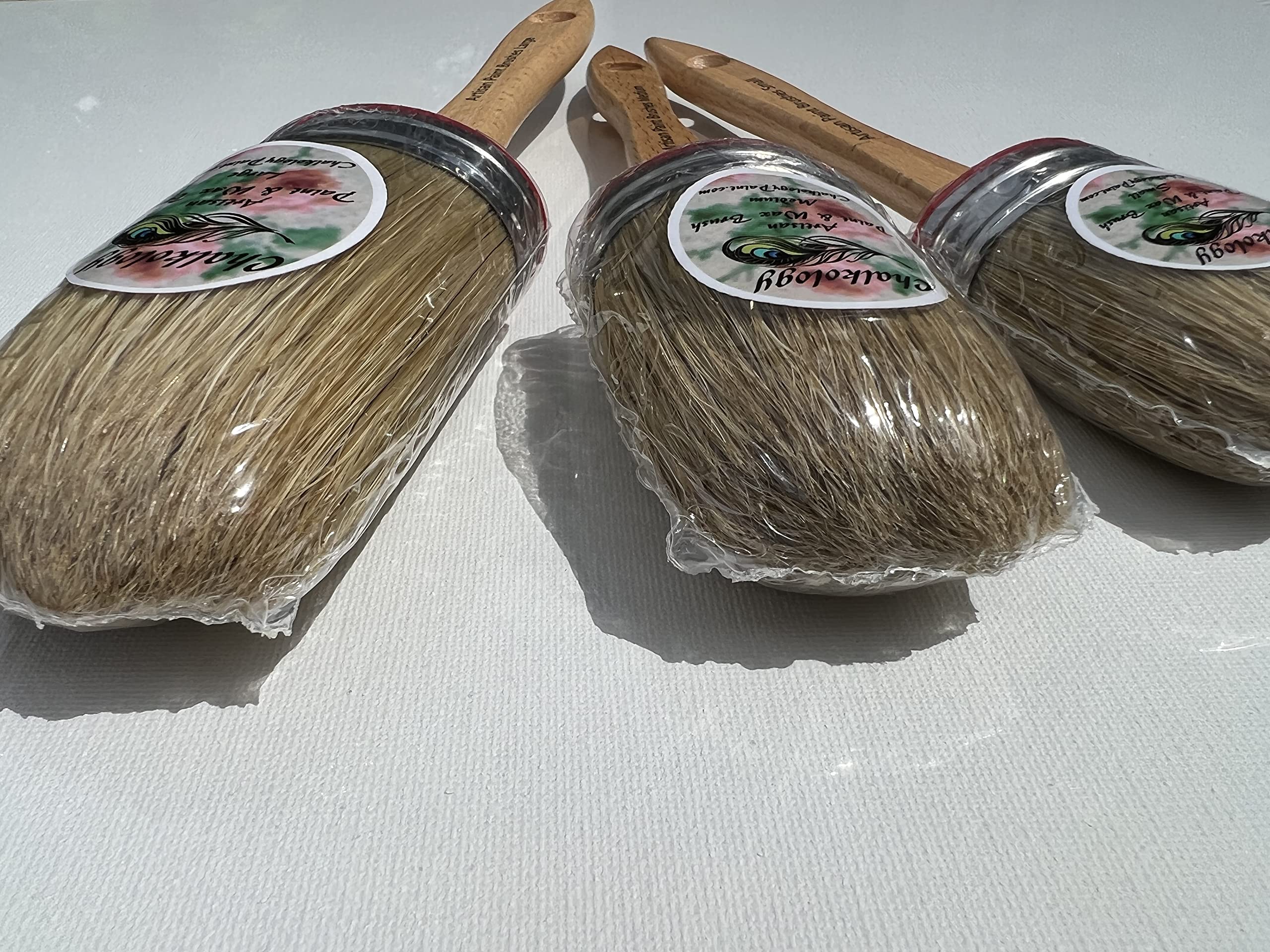 Premium Chalk Paint & Wax Brushes Set - Natural Bristles for Smooth DIY Finishing | Perfect for Furniture Upcycling, Home Decor & Craft Projects