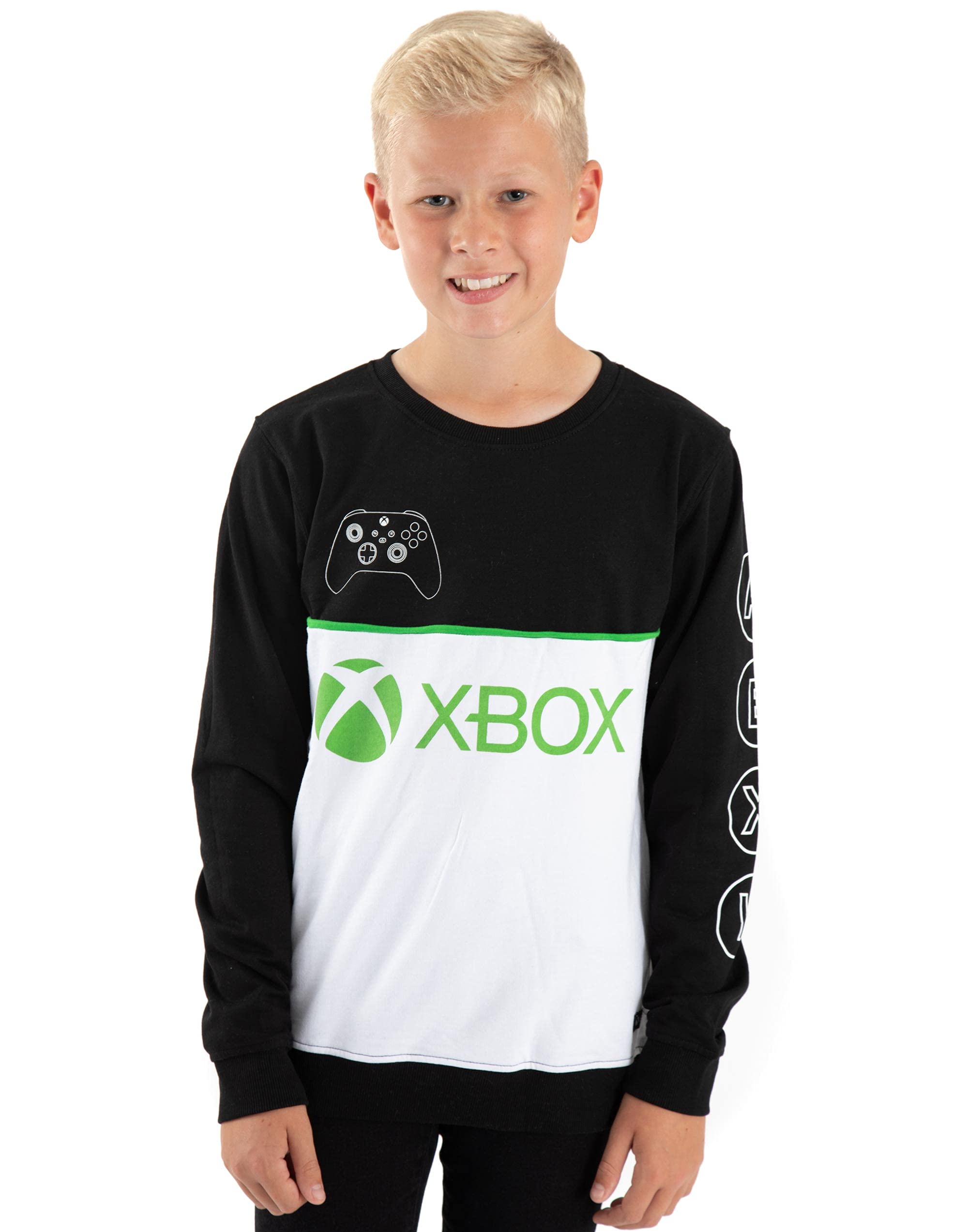 Xbox Sweatshirt for Kids - Boys & Girls Black Green Controller Gaming Hoodie | Children's Gamer Sweater Jumper | Perfect for Gaming Parties, Birthday Gifts & Casual Wear