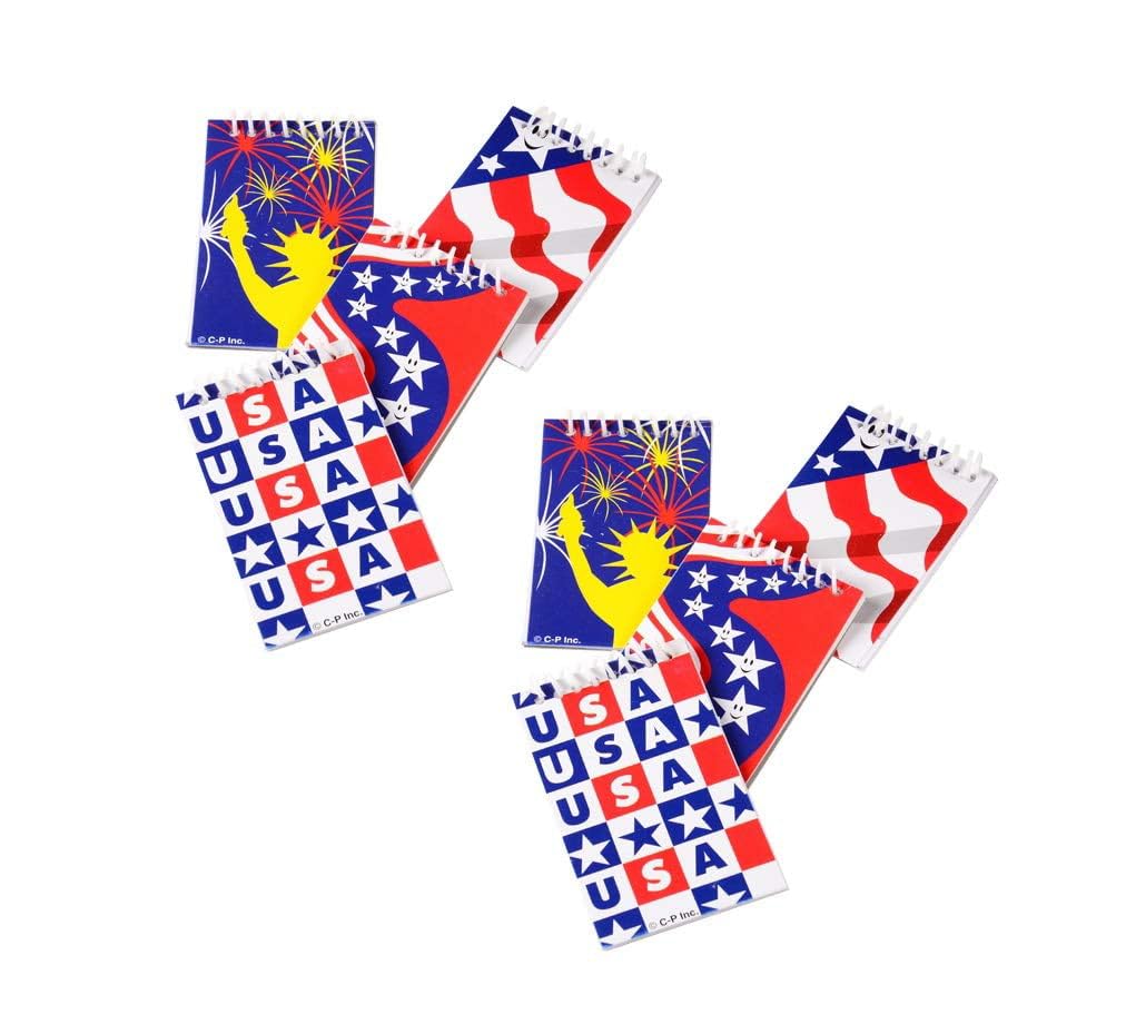 USTOYS Patriotic Notebooks 2-Pack Bundle - American Flag Themed Journals for School, Office & Gift Giving