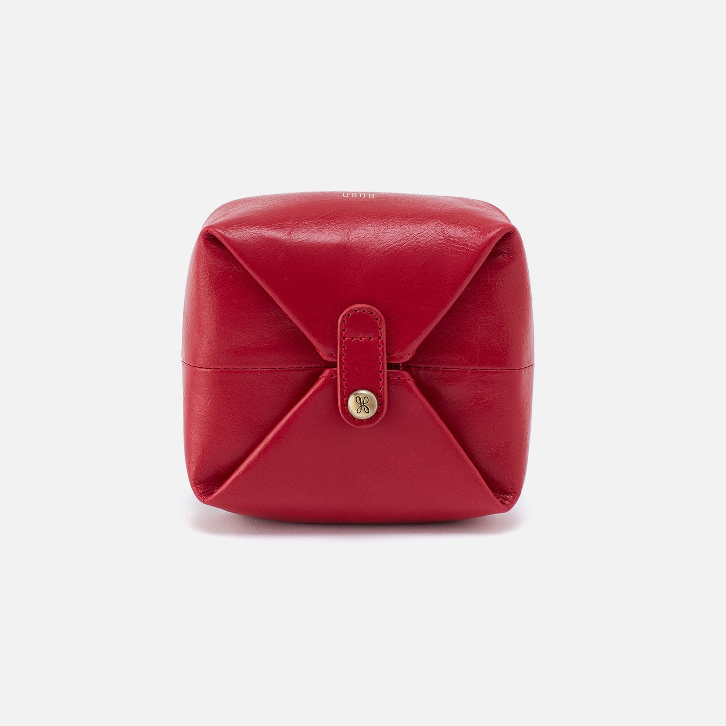 Premium Polished Leather Snap Pouch with Flame Design - Stylish & Secure Wallet for Everyday Use, Travel, and Parties