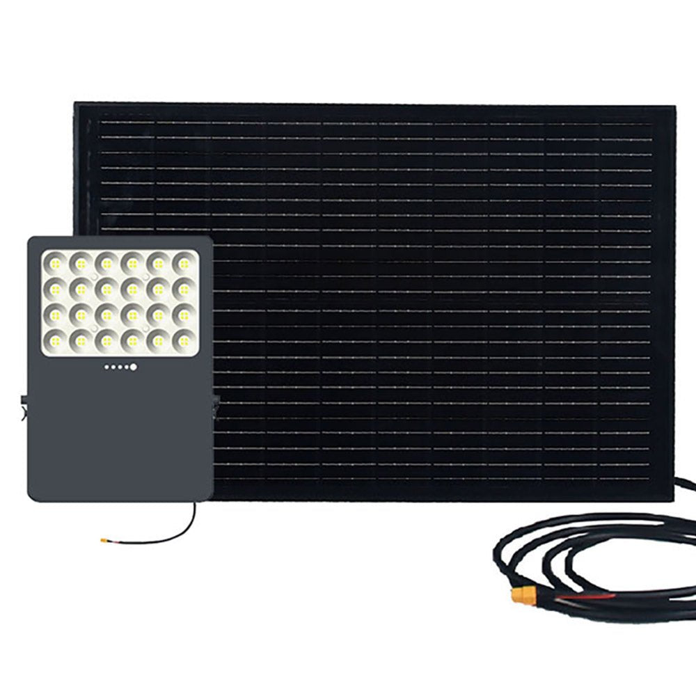 OK50C 50W 288WH High Performance Solar Flood Light - Adjustable Brightness & Motion Sensor - Perfect for Outdoor Security, Garden, Pathway, and Backyard Lighting