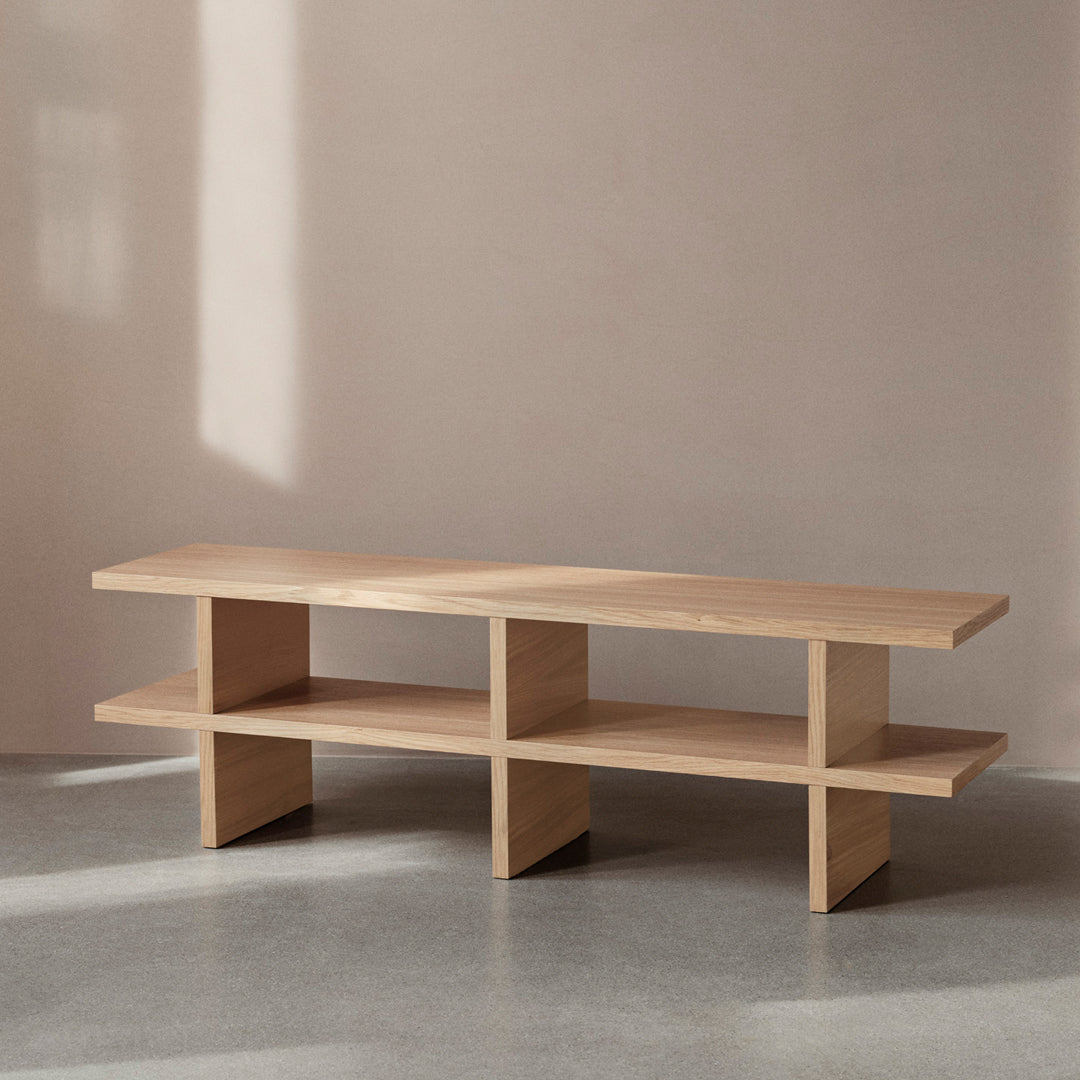 Ferm Living Kona Bench - Modern Wooden Bench for Living Room, Bedroom & Entryway - Scandinavian Design Home Decor