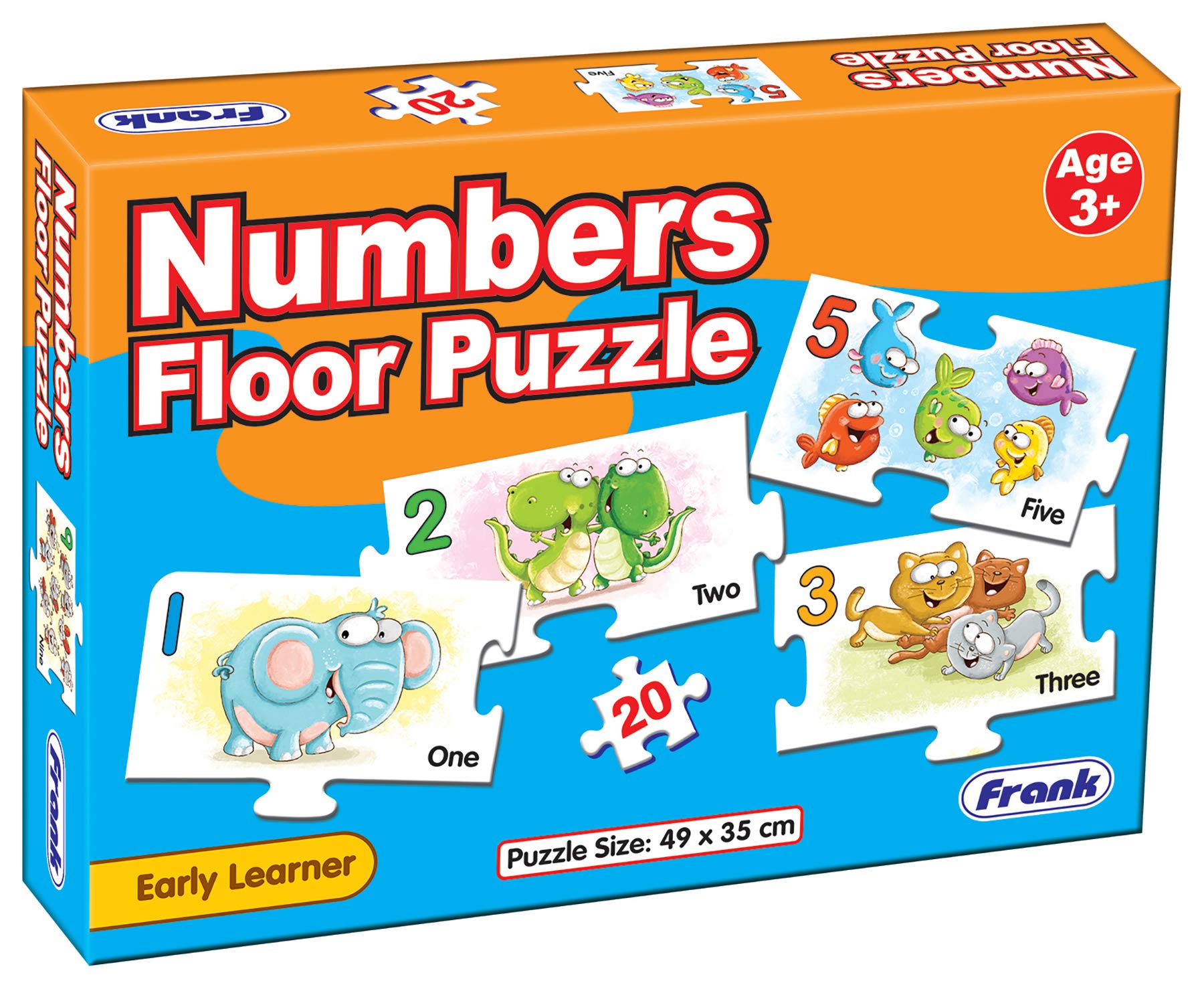 Educational Number Floor Jigsaw Puzzles for Kids Ages 3-7 | Fun Learning Toys for Brain Development, Focus & Memory | 20-Piece Puzzle Set with Numbers & Images | Perfect Gift for Boys & Girls | Ideal for Preschool Learning, Playroom Activities & Family Game Night