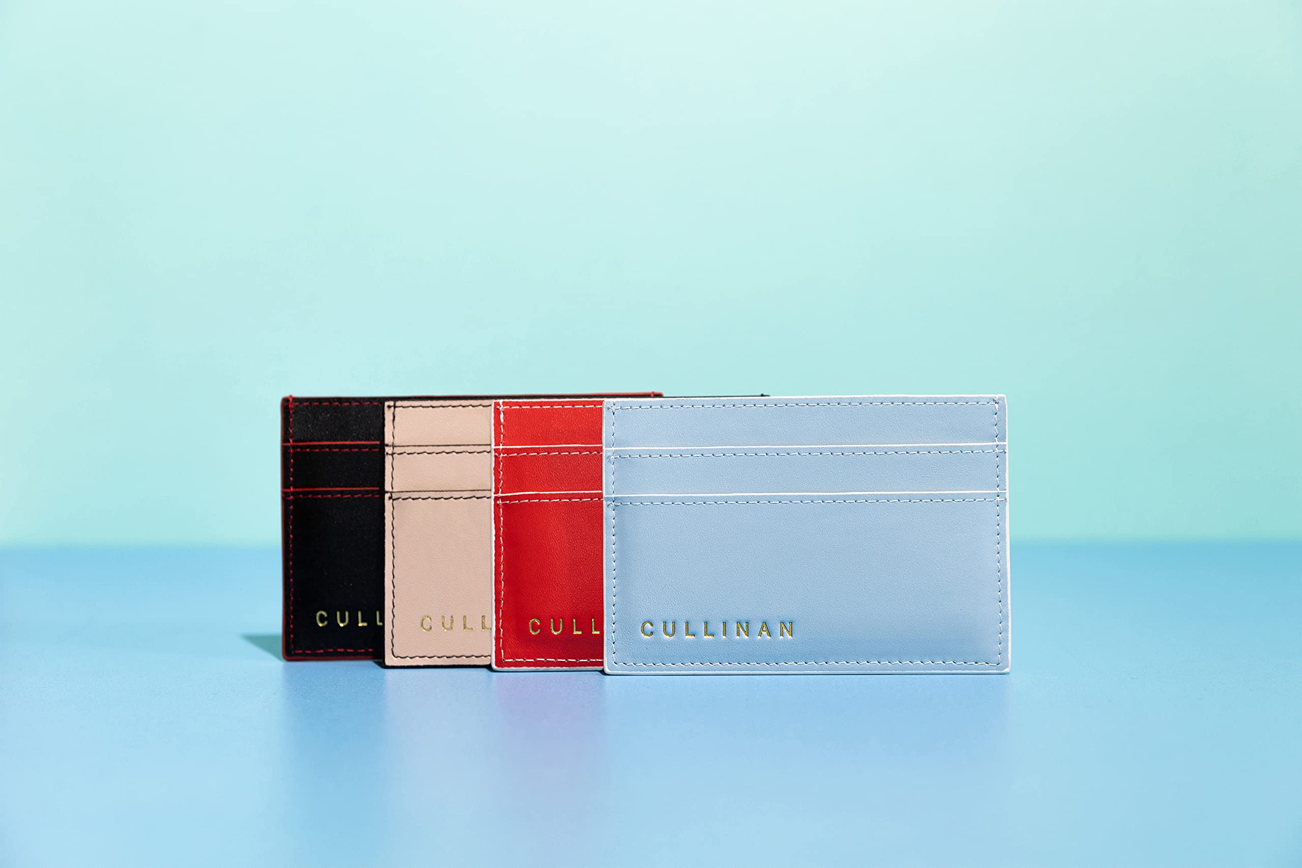 Premium Cullinan Genuine Leather Card Wallet for Men & Women - RFID Blocking, Slim & Stylish (Rosso Red) - Perfect for Travel, Business & Everyday Use