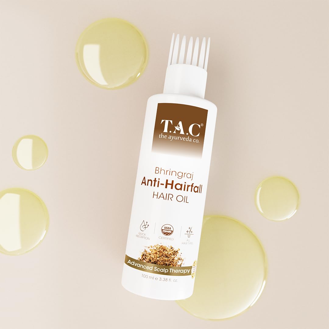 T.A.C Bhringabali Hair Oil - Natural Nourishing Hair Growth Treatment for Men & Women | Stops Hair Loss & Promotes Regrowth | 100ml | Perfect for Daily Scalp Massage & Overnight Hair Care