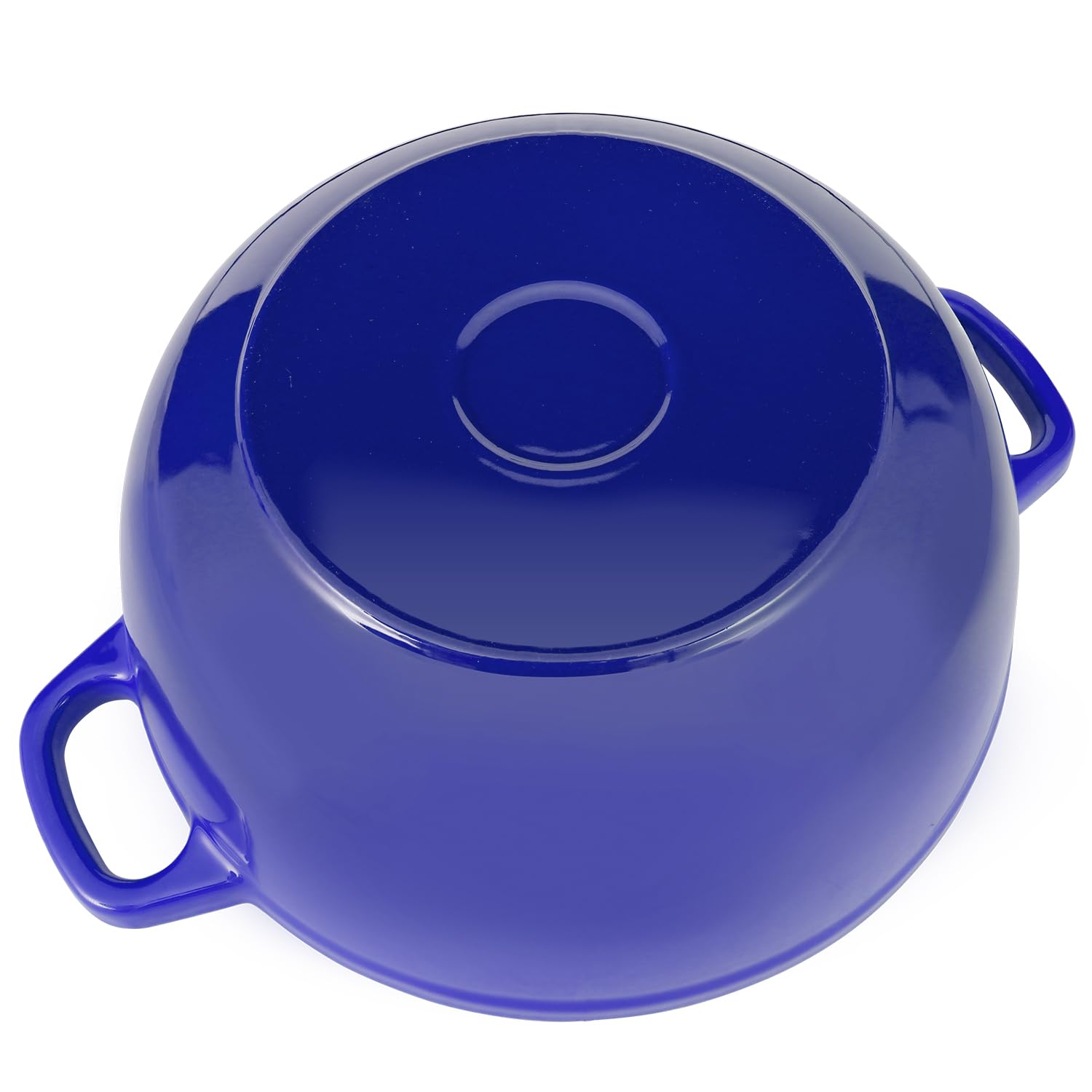 5 Qt Blue Enameled Cast Iron Dutch Oven with Lid & Handles – Perfect for Bread Baking, Stews, Soups & Outdoor Cooking – Heavy Duty Oven Safe Pot for Camping, Roasting & Slow Cooking
