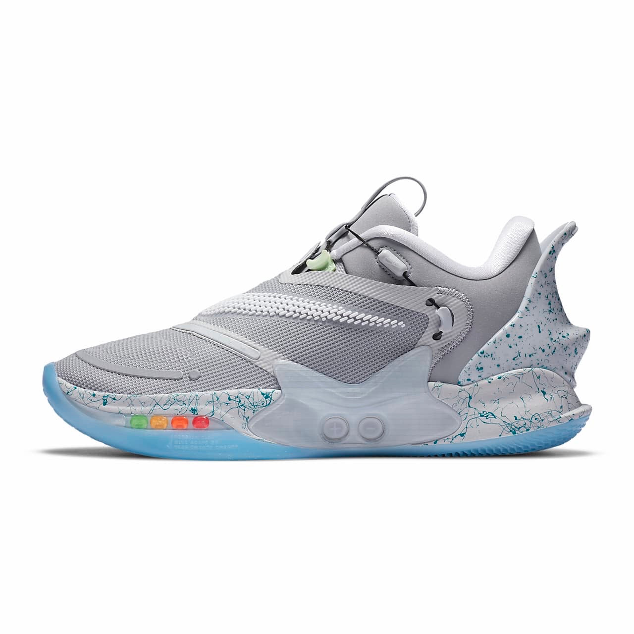 Nike Adapt BB 2.0 Self-Lacing Basketball Shoes - AU Size, Wolf Grey & White Colorway - Perfect for Basketball Games, Training & Streetwear Fashion