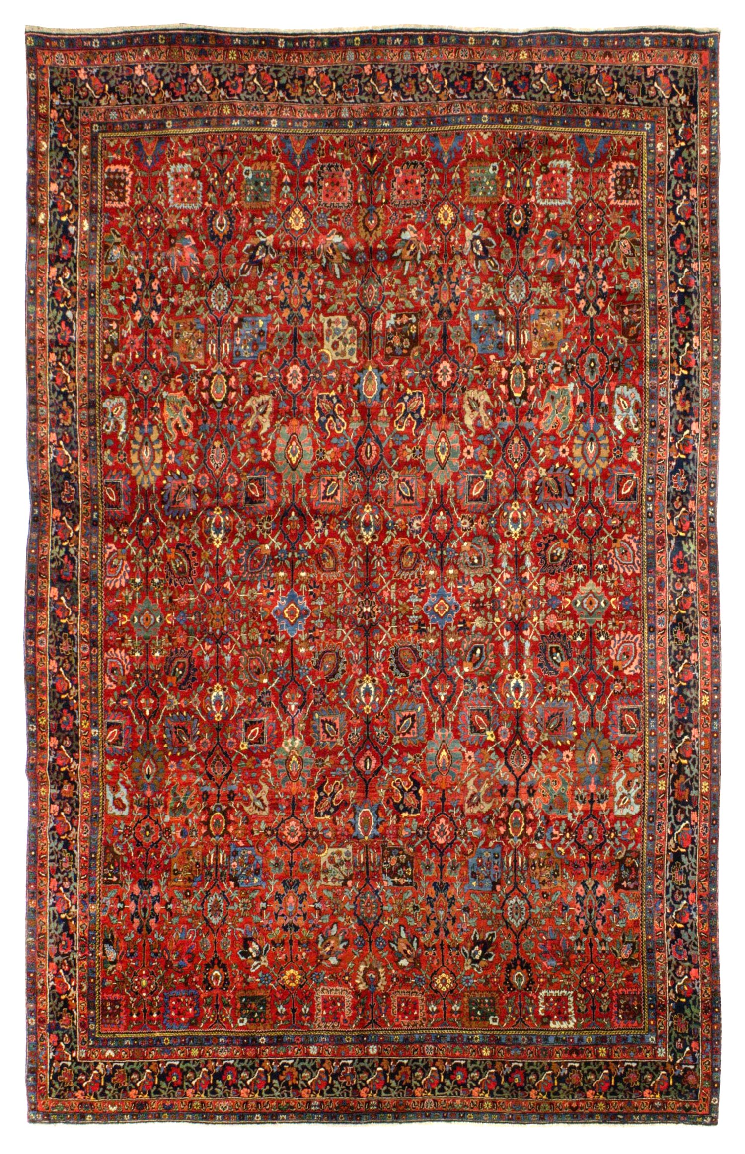 Handwoven Antique Bijar Tribal Rug - Traditional Persian Carpet for Home Decor, Living Room, Bedroom - J76422
