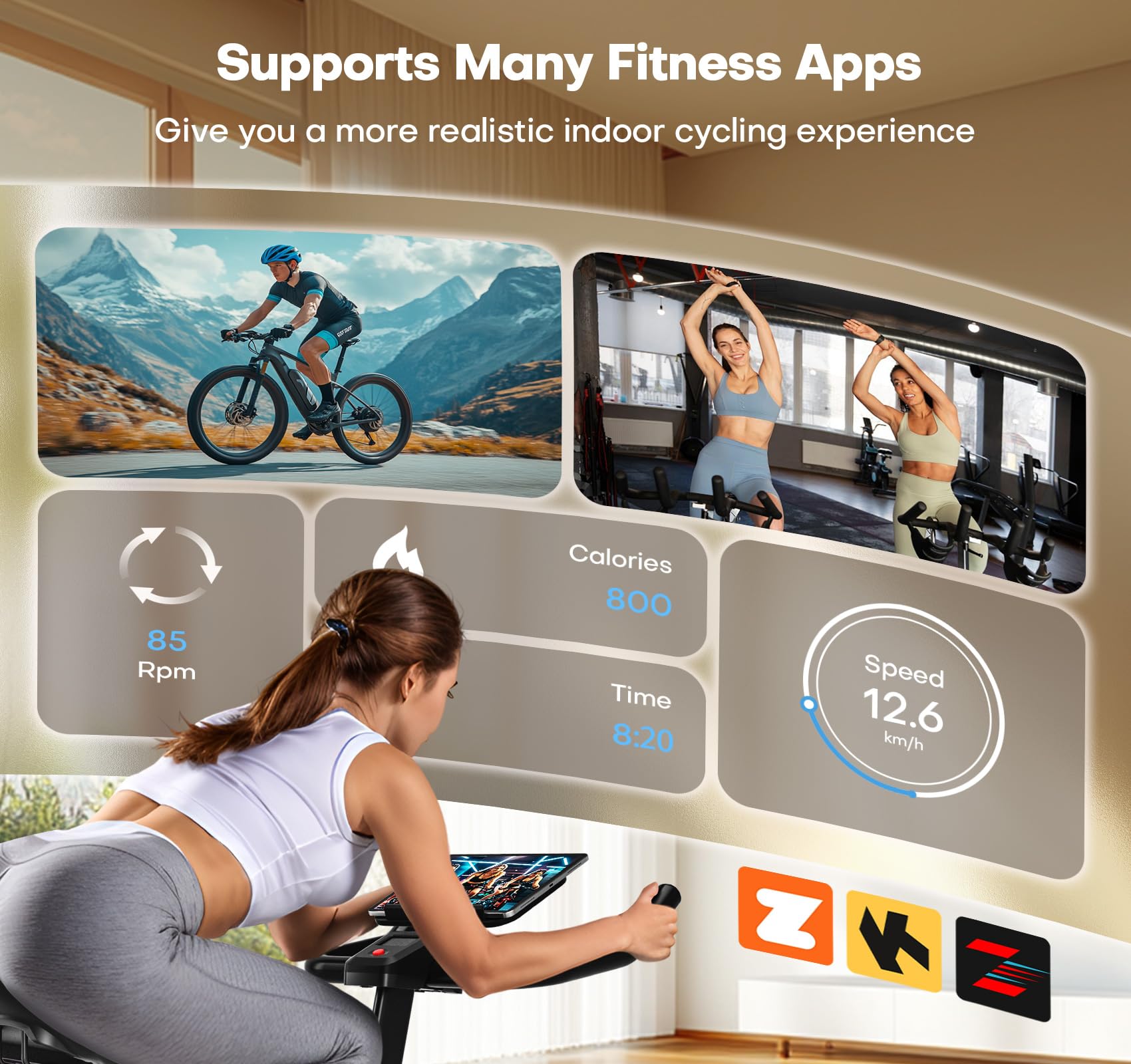Best Magnetic Resistance Exercise Bike for Home - Silent Belt Drive Indoor Cycling Bike with 350lbs Weight Capacity, LCD Monitor & Tablet Holder - Perfect for Home Gym, Cardio Workouts & Fitness Training