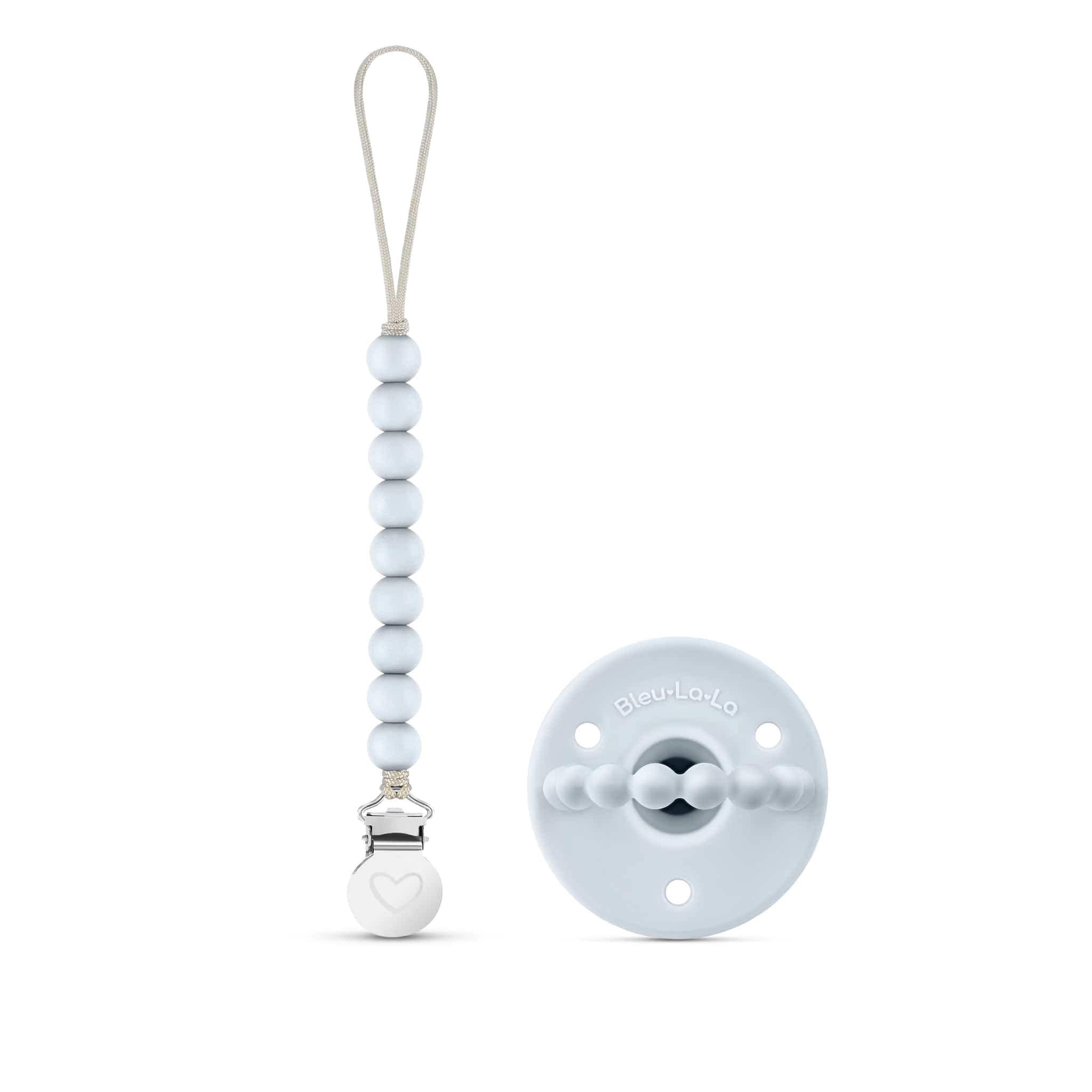 Lulababe Premium Pacifier Set - BPA-Free, Orthodontic Nipple for Babies - Perfect for Soothing, Teething Relief & Sleep Aid - Blue & White Design